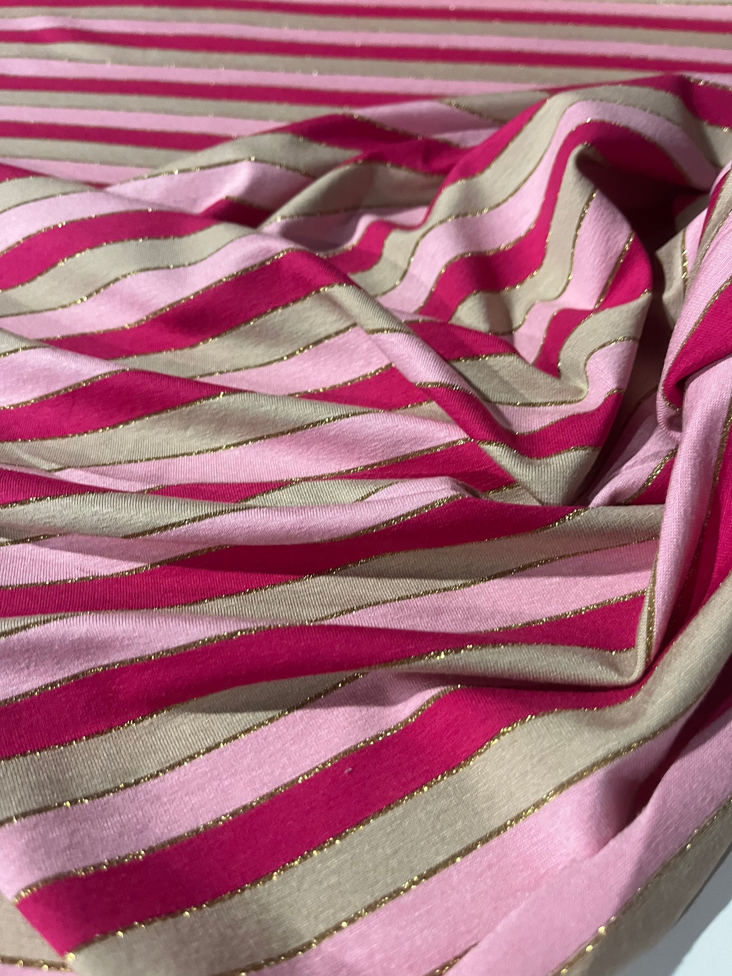 OLGA 004 viscose jersey stripes with lurex