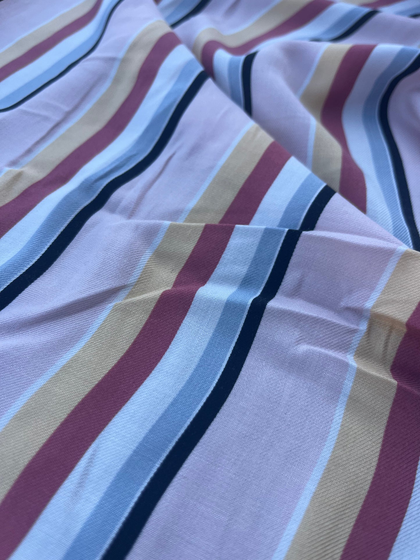 RW 067 viscose twill soft toned stripes