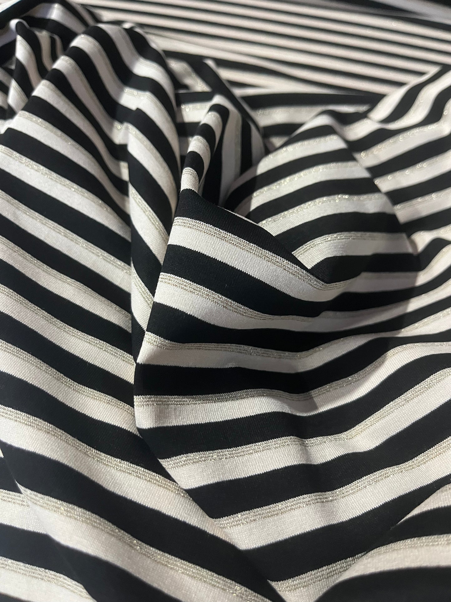 OLGA 008 viscose jersey stripes with lurex