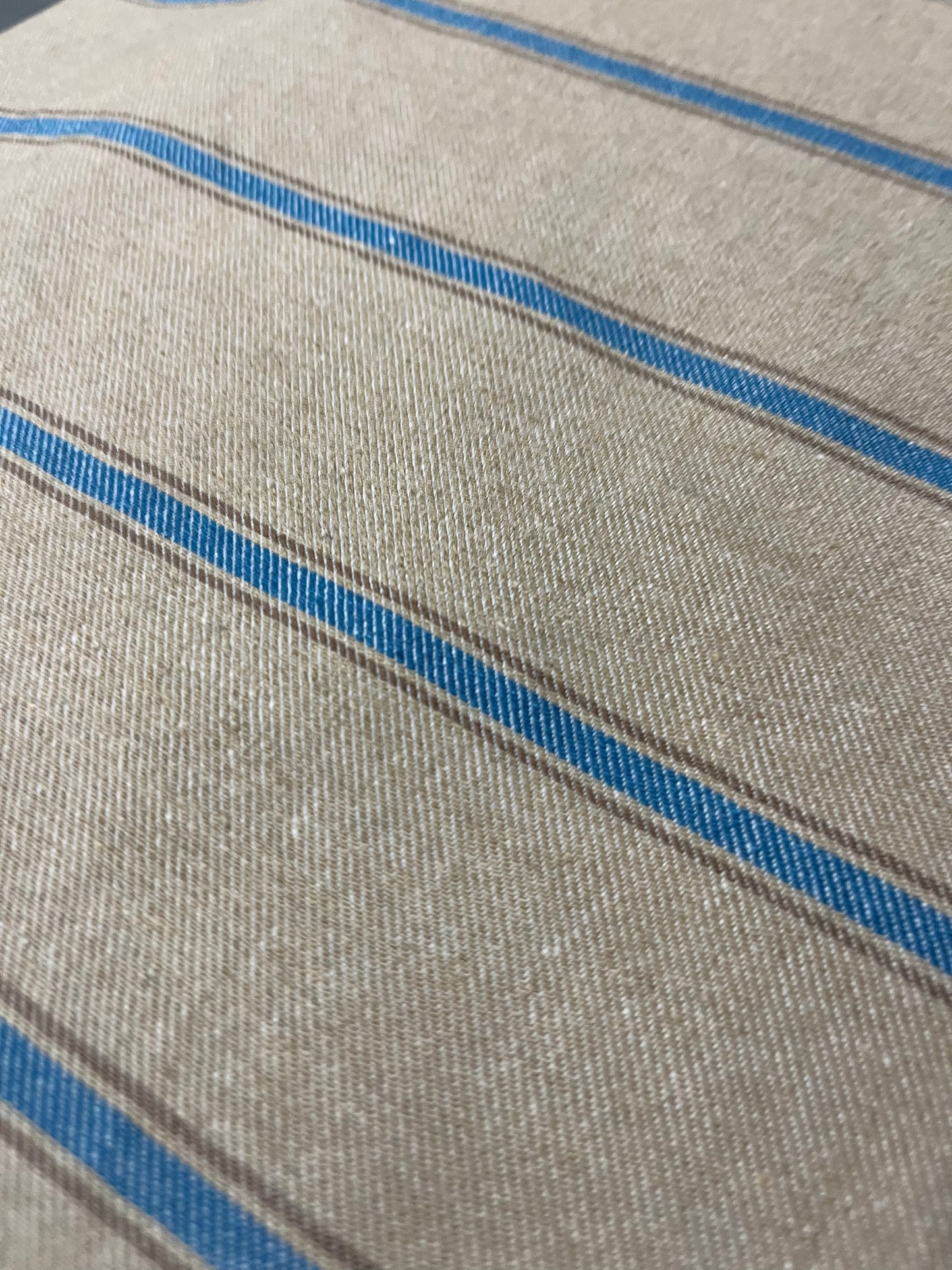 RAOUL 001 coloured denim stripe sand/petrol