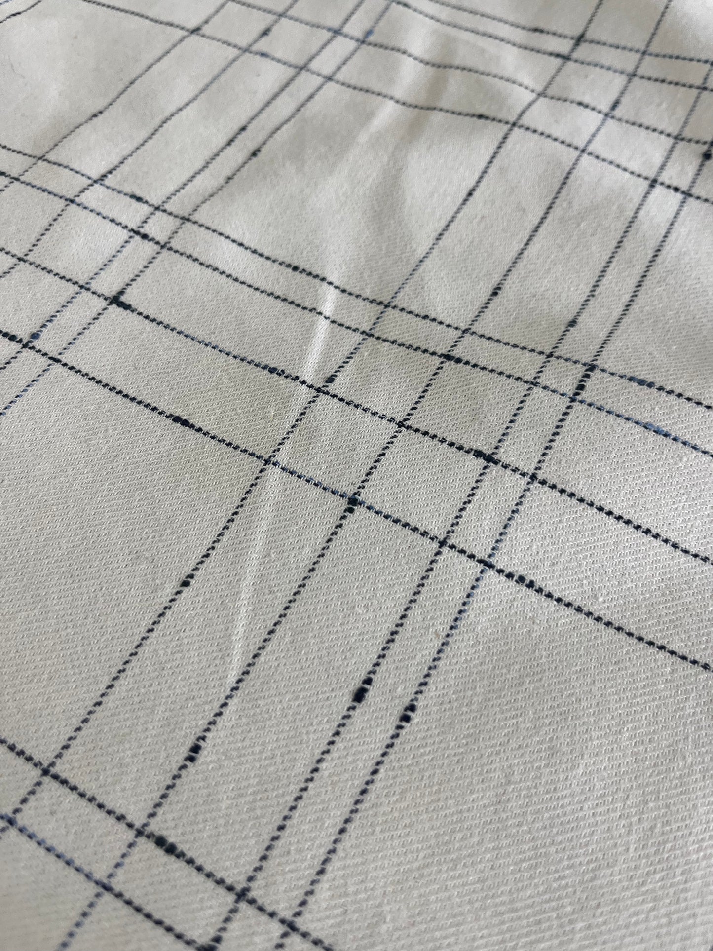 RAOUL 003 coloured denim check with slubs