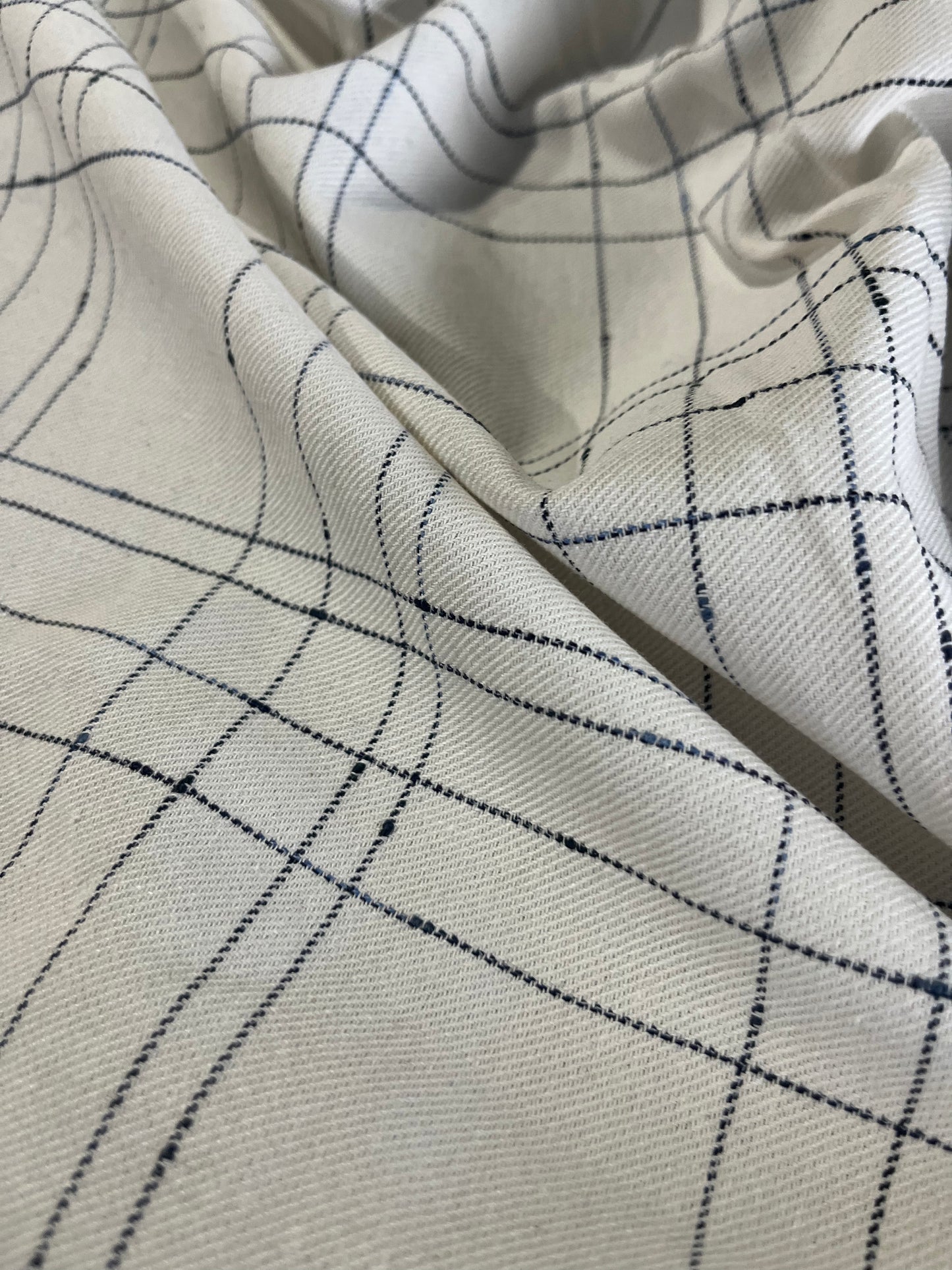 RAOUL 003 coloured denim check with slubs