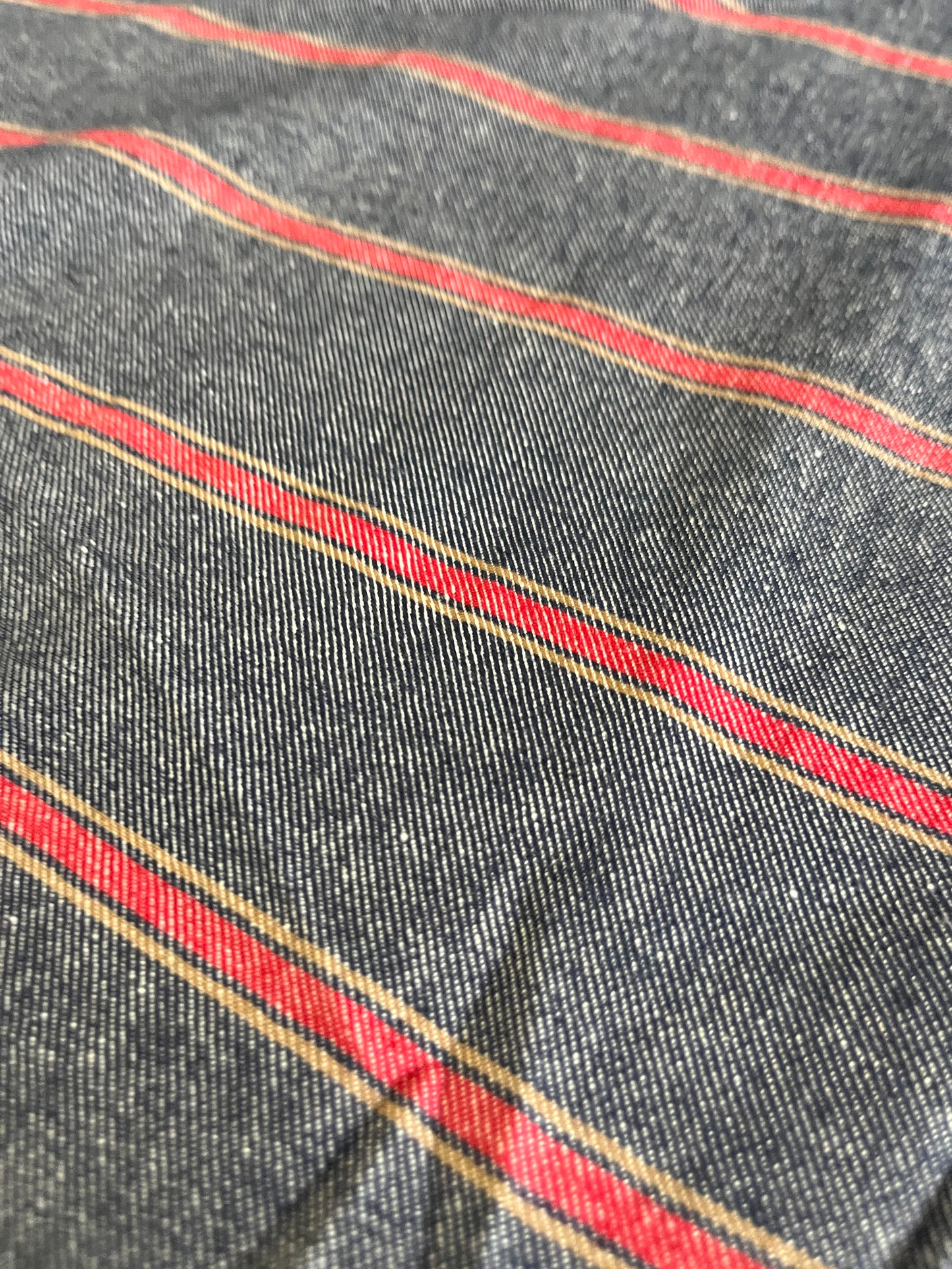 LC RAOUL 005 coloured denim stripe indigo/red
