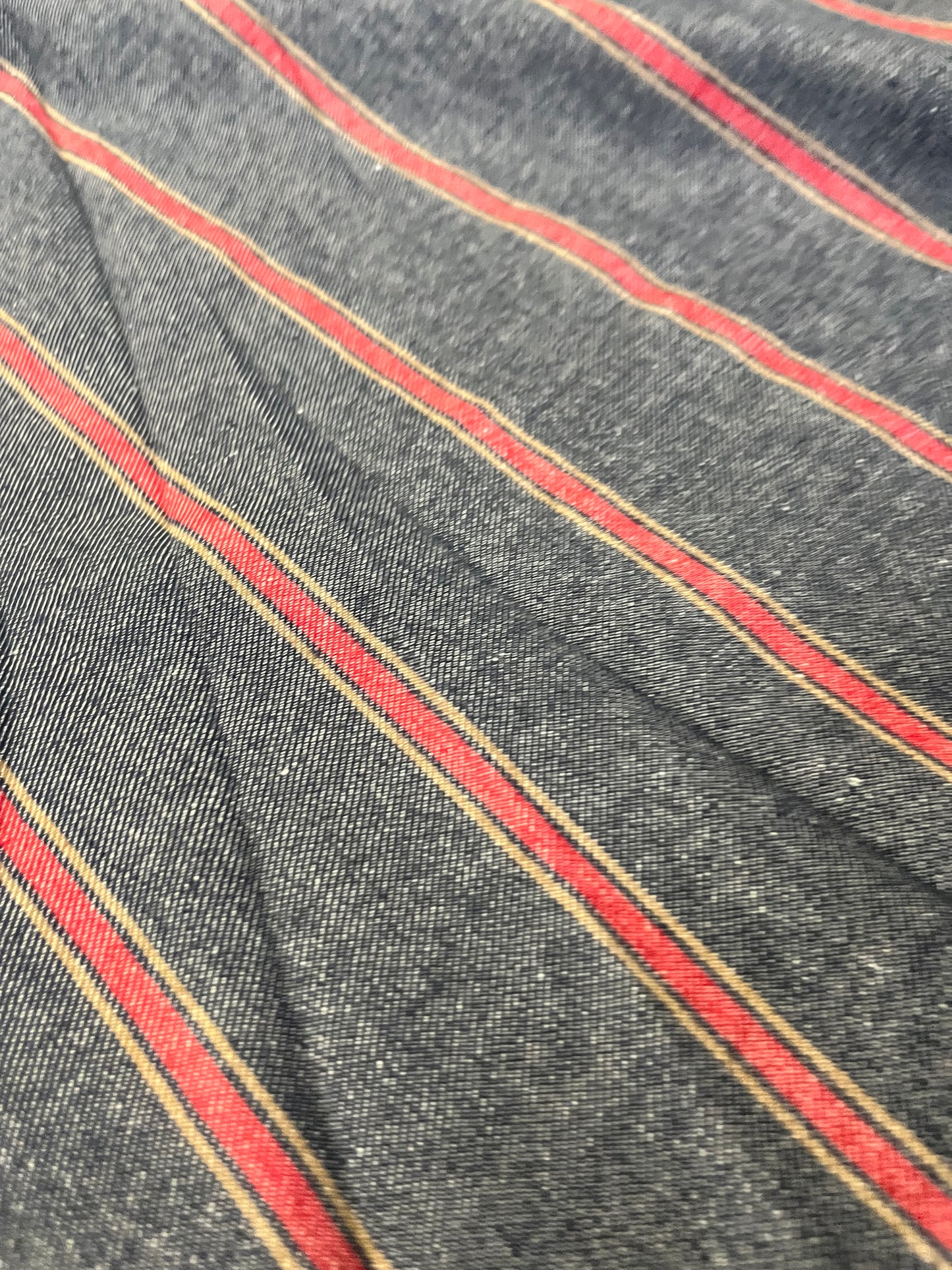 LC RAOUL 005 coloured denim stripe indigo/red