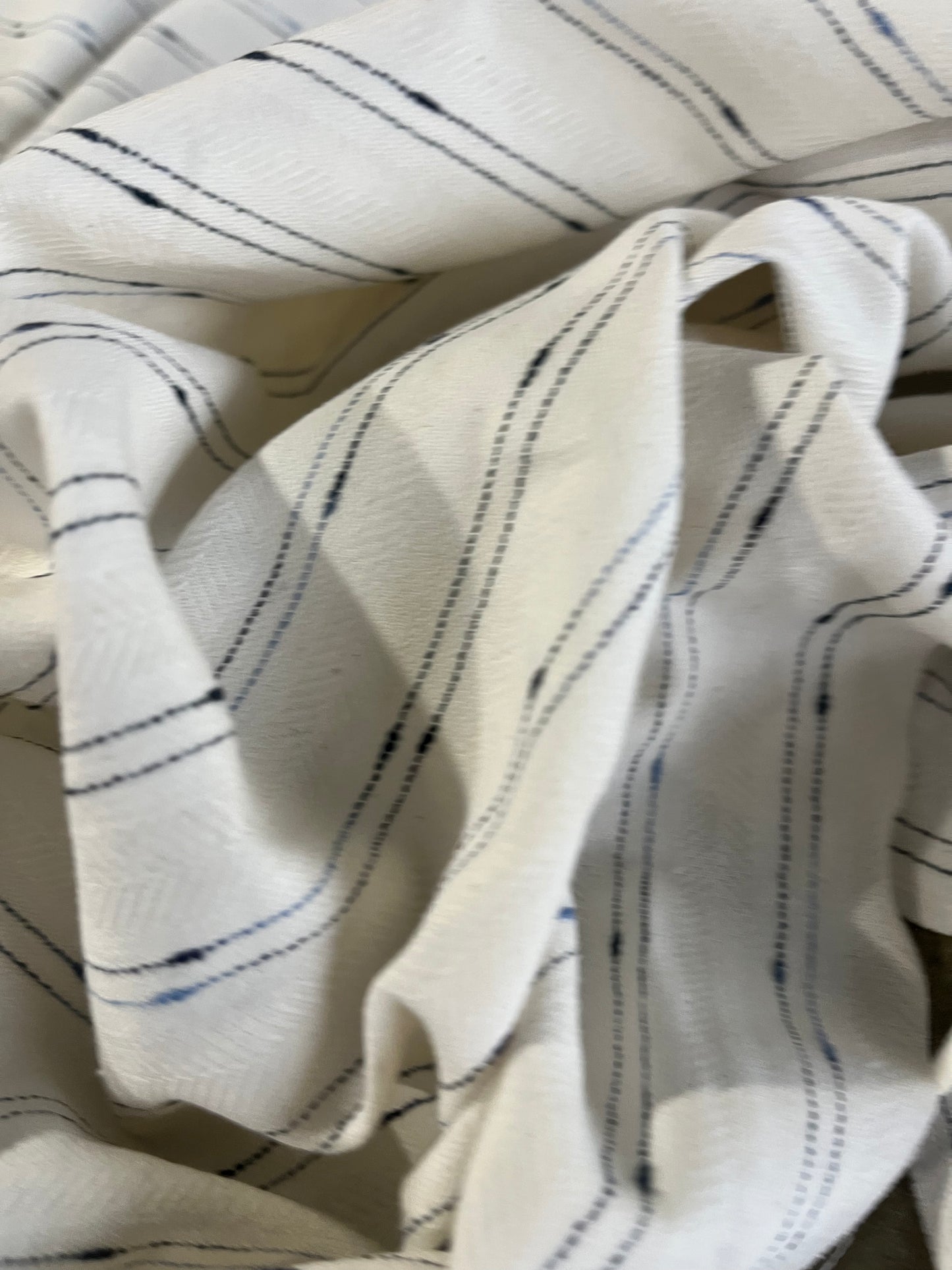 RAOUL 006 coloured white denim with slub stripes indigo
