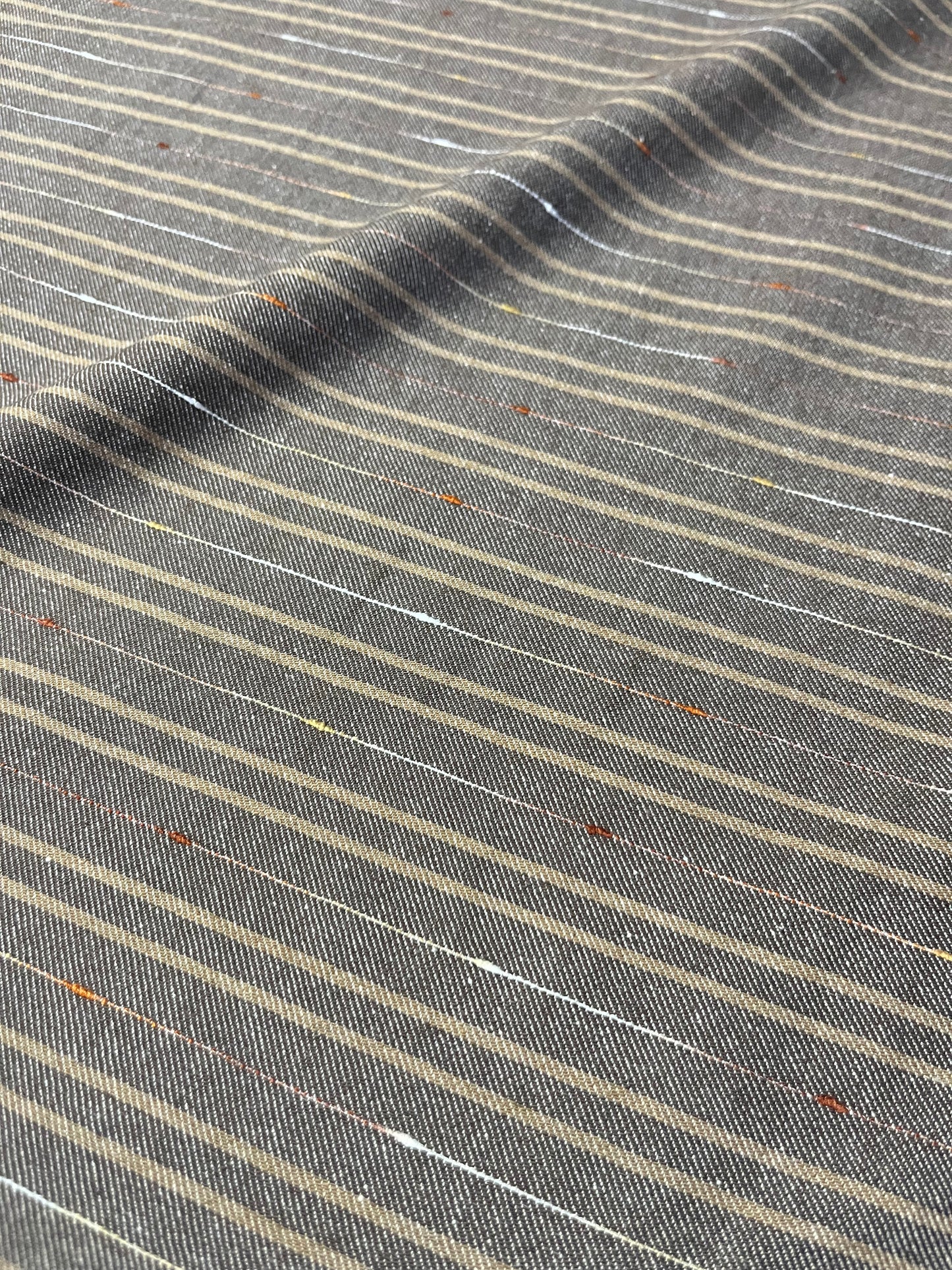 RAOUL 010 coloured denim stripe brown/sand