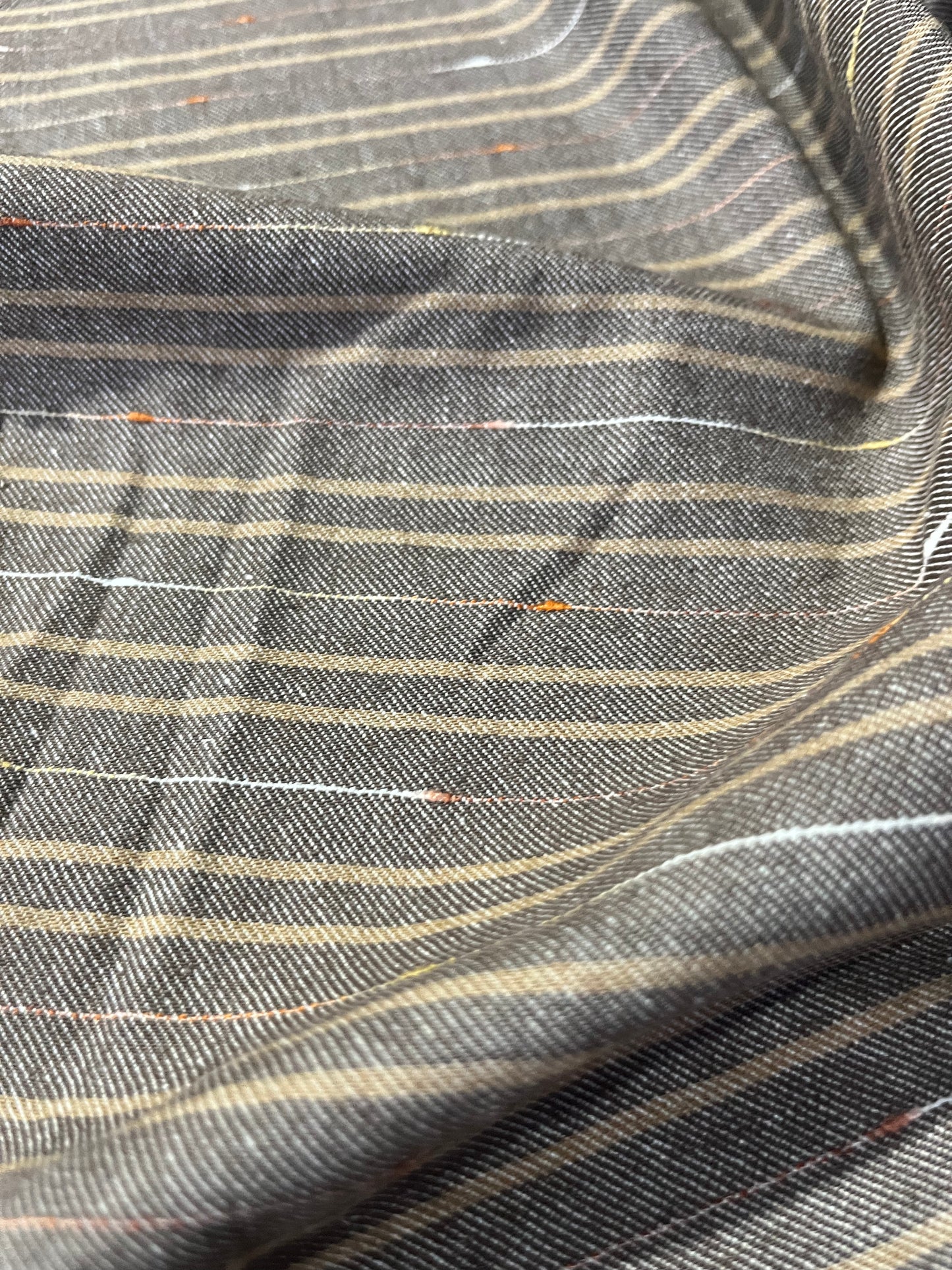RAOUL 010 coloured denim stripe brown/sand