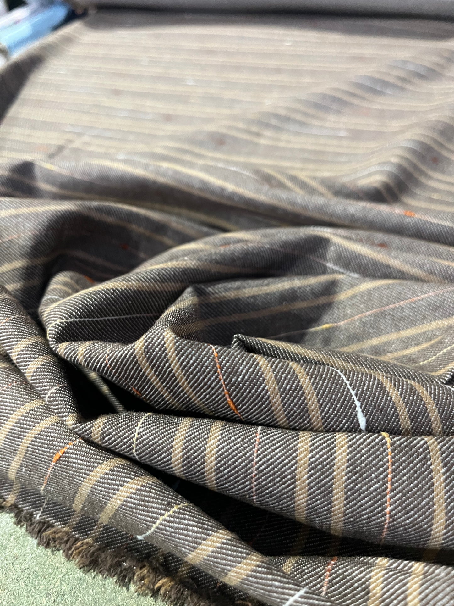 RAOUL 010 coloured denim stripe brown/sand