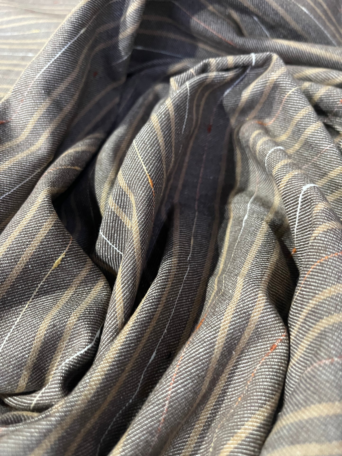 RAOUL 010 coloured denim stripe brown/sand