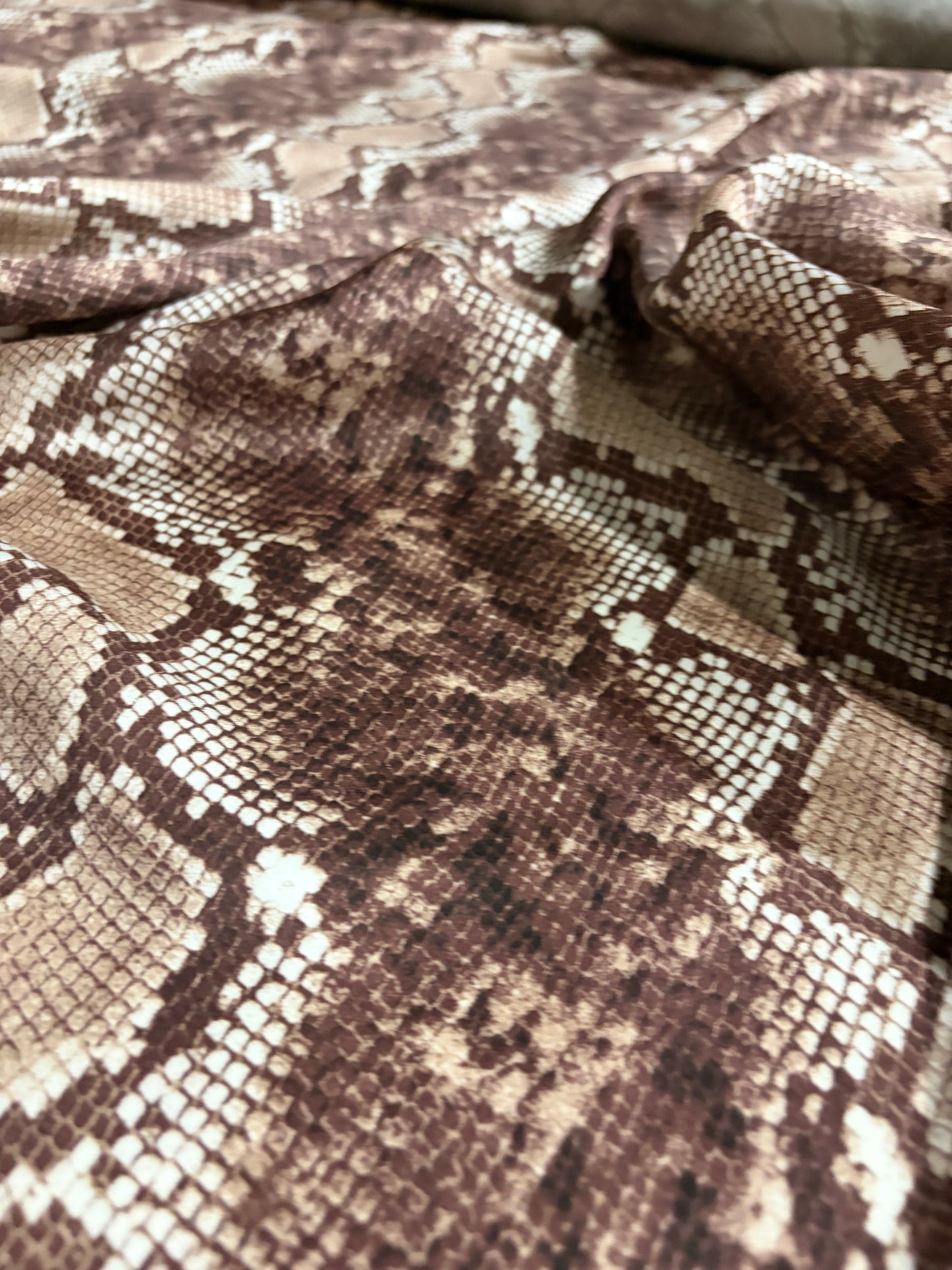 KRUSTY 005 brown snake viscose satin