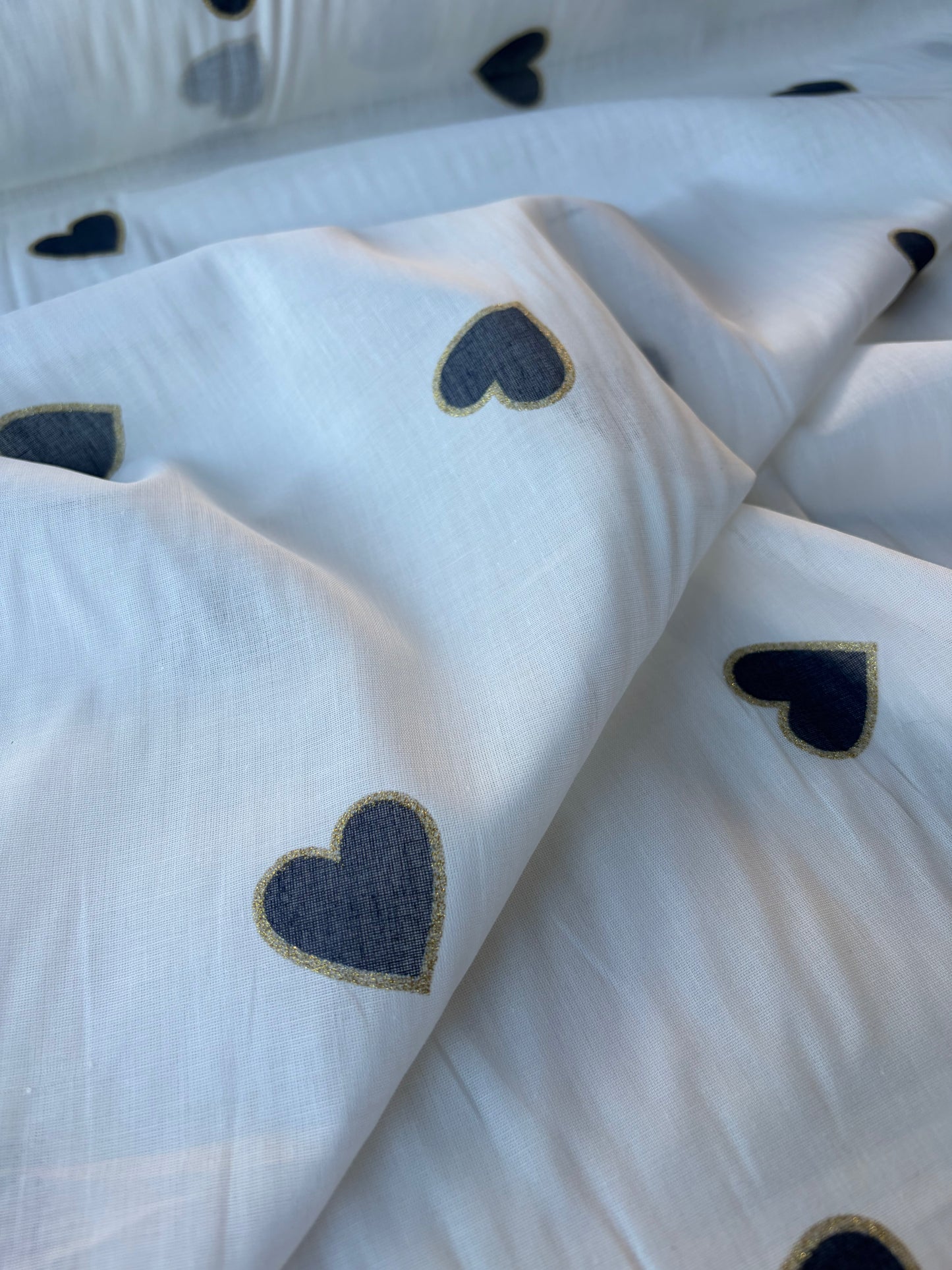 LC ANDREA 006 cotton voile "the indigo golden hearts edit"