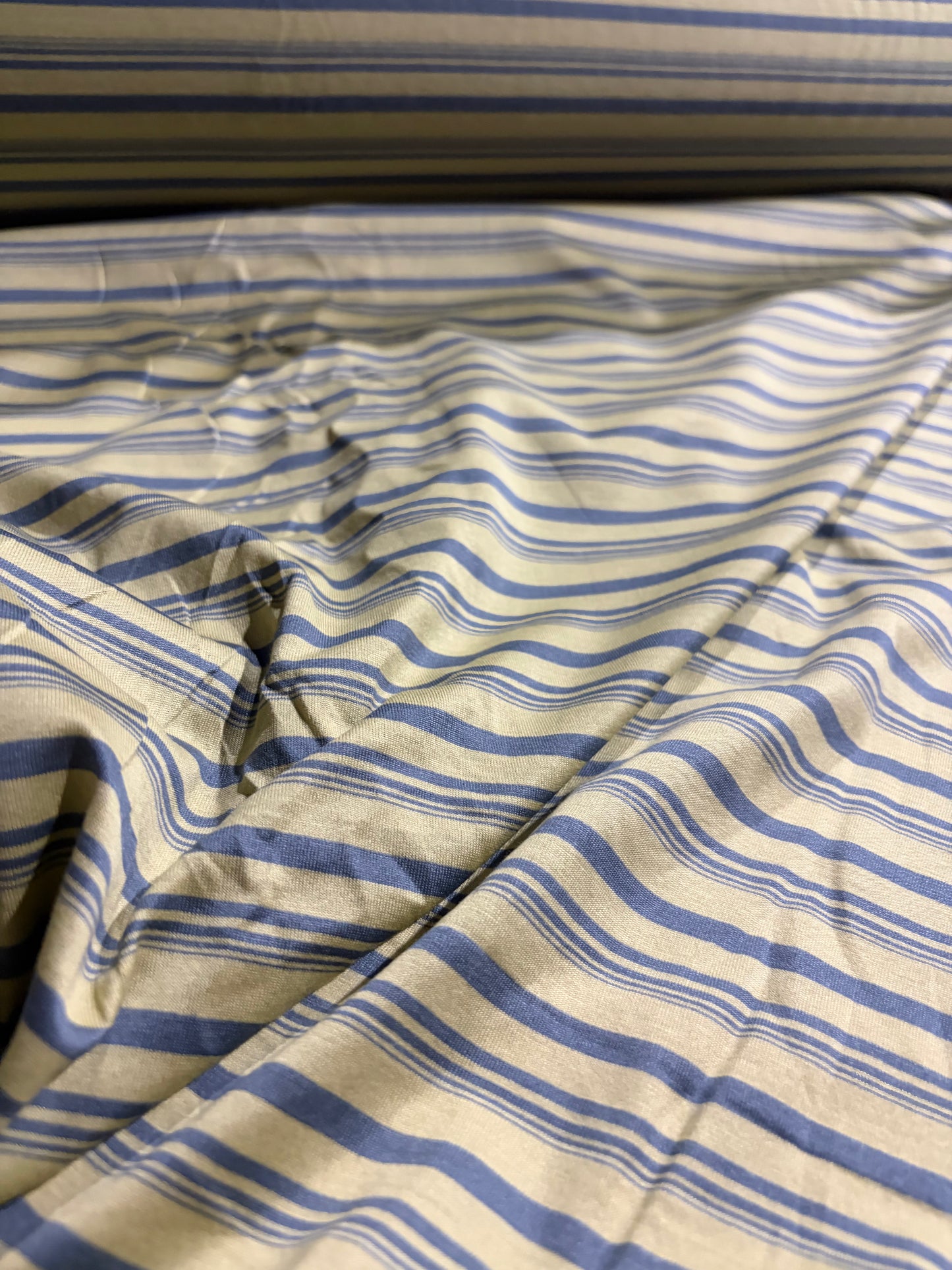 KRUSTY 006 sand/grey shiny viscose jersey stripes