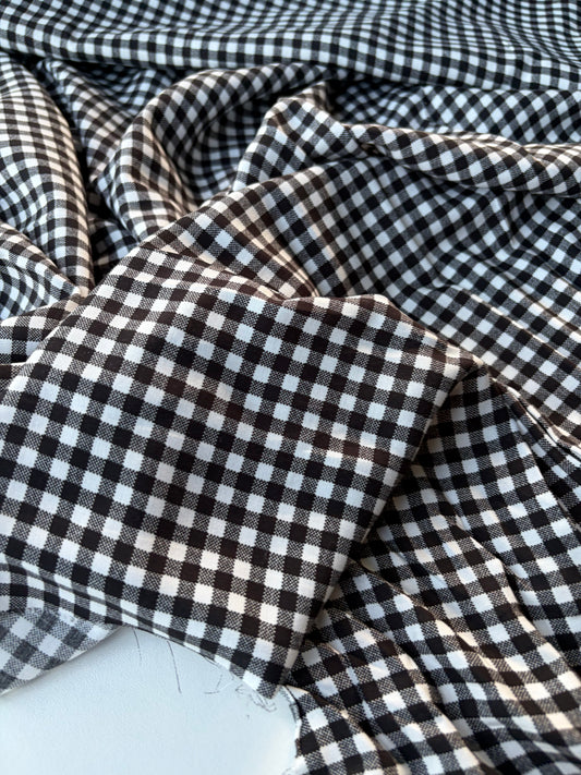 ANDREA 016 cotton voile "the black/white vichy edit"