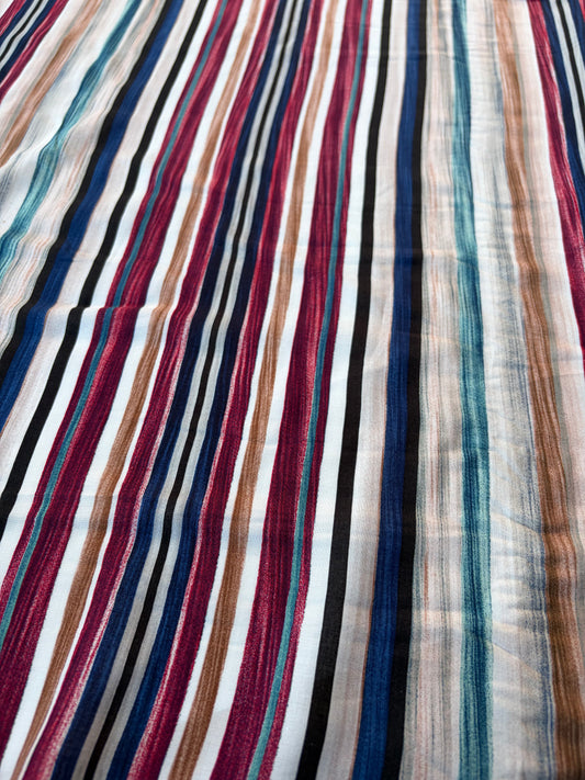 ANDREA 017 viscose satin "the blurry stripes edit"