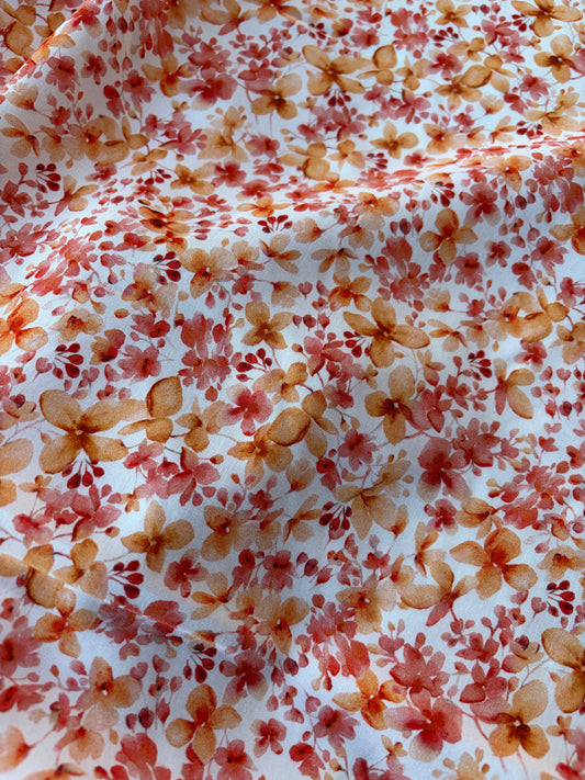 ANDREA 020 cotton voile "the multi orange multi flower edit"