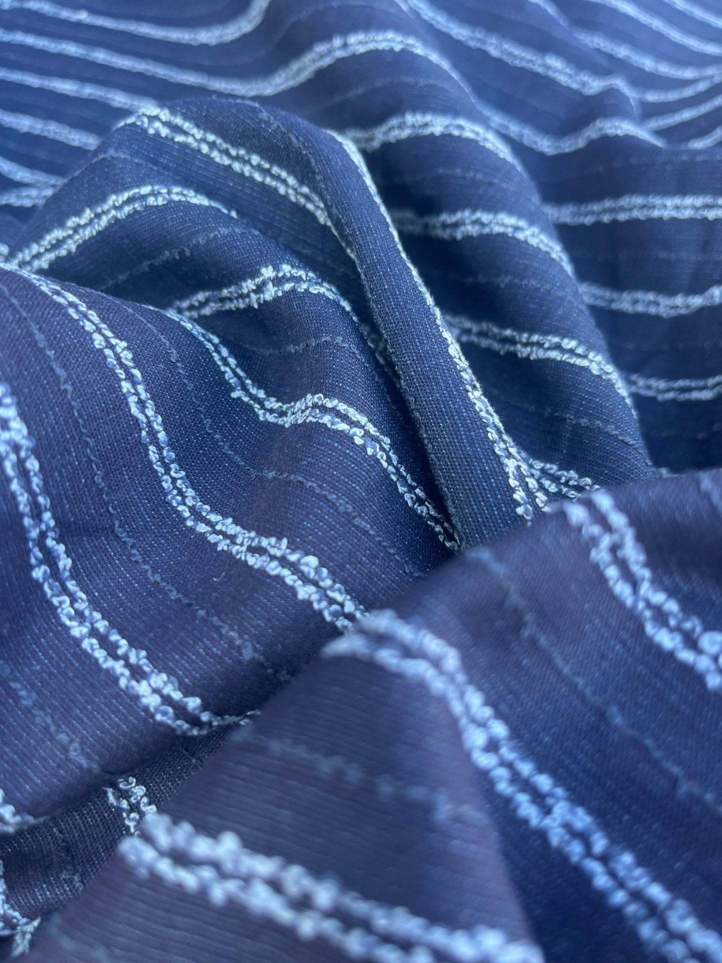 RW 078 coloured denim with slub stripes light blue