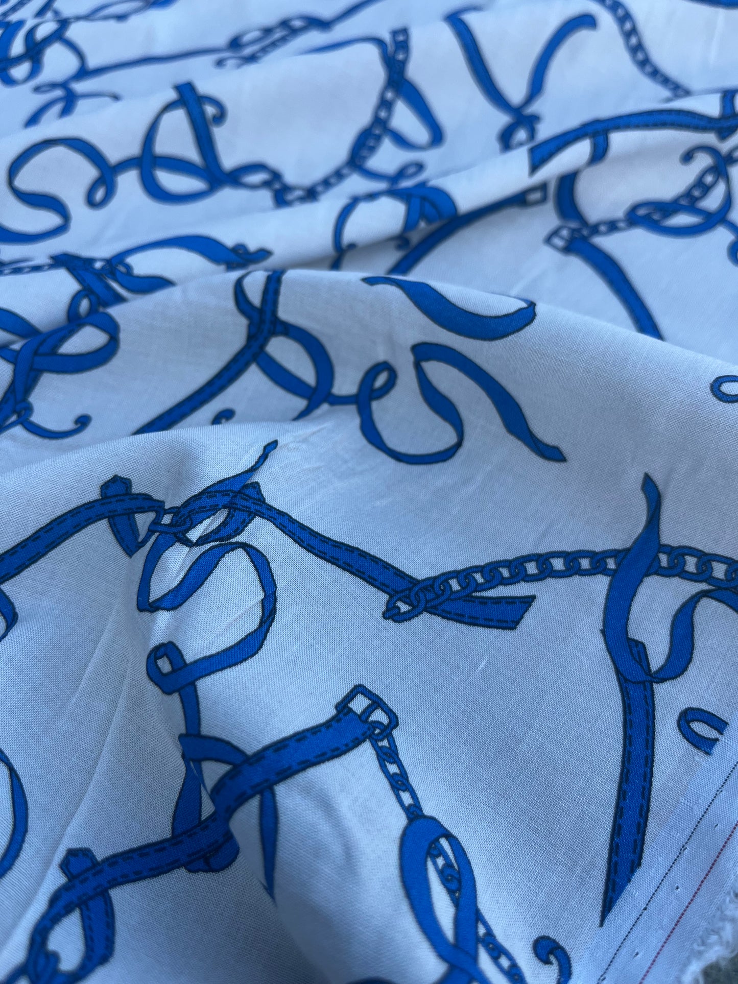 RW 079 viscose satin chains cobalt
