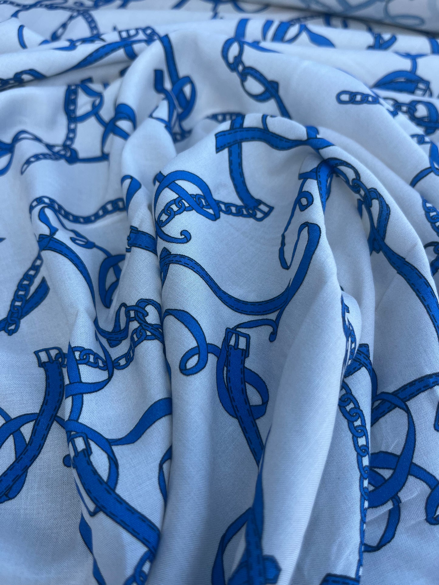 RW 079 viscose satin chains cobalt
