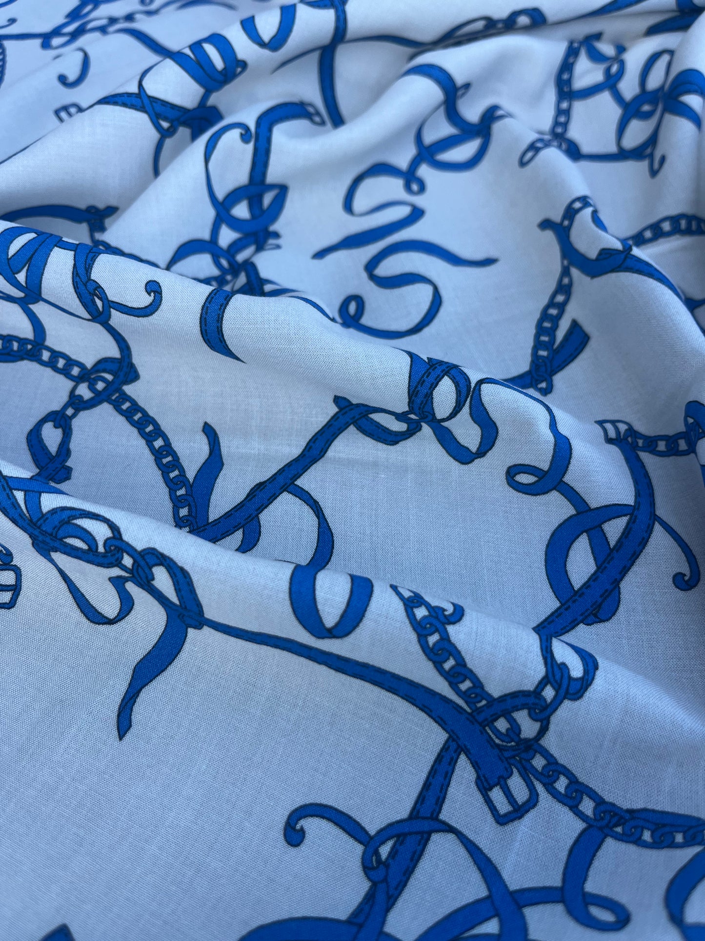 RW 079 viscose satin chains cobalt