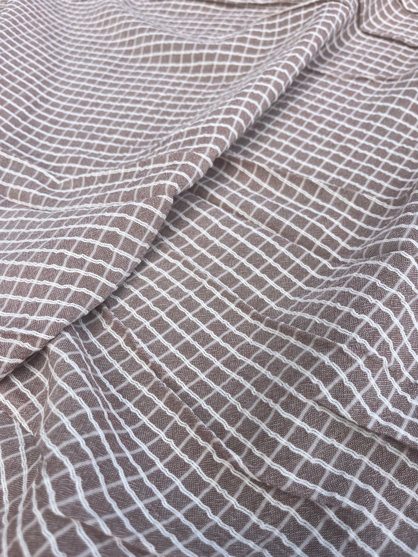RW 093 cotton gaze check taupe