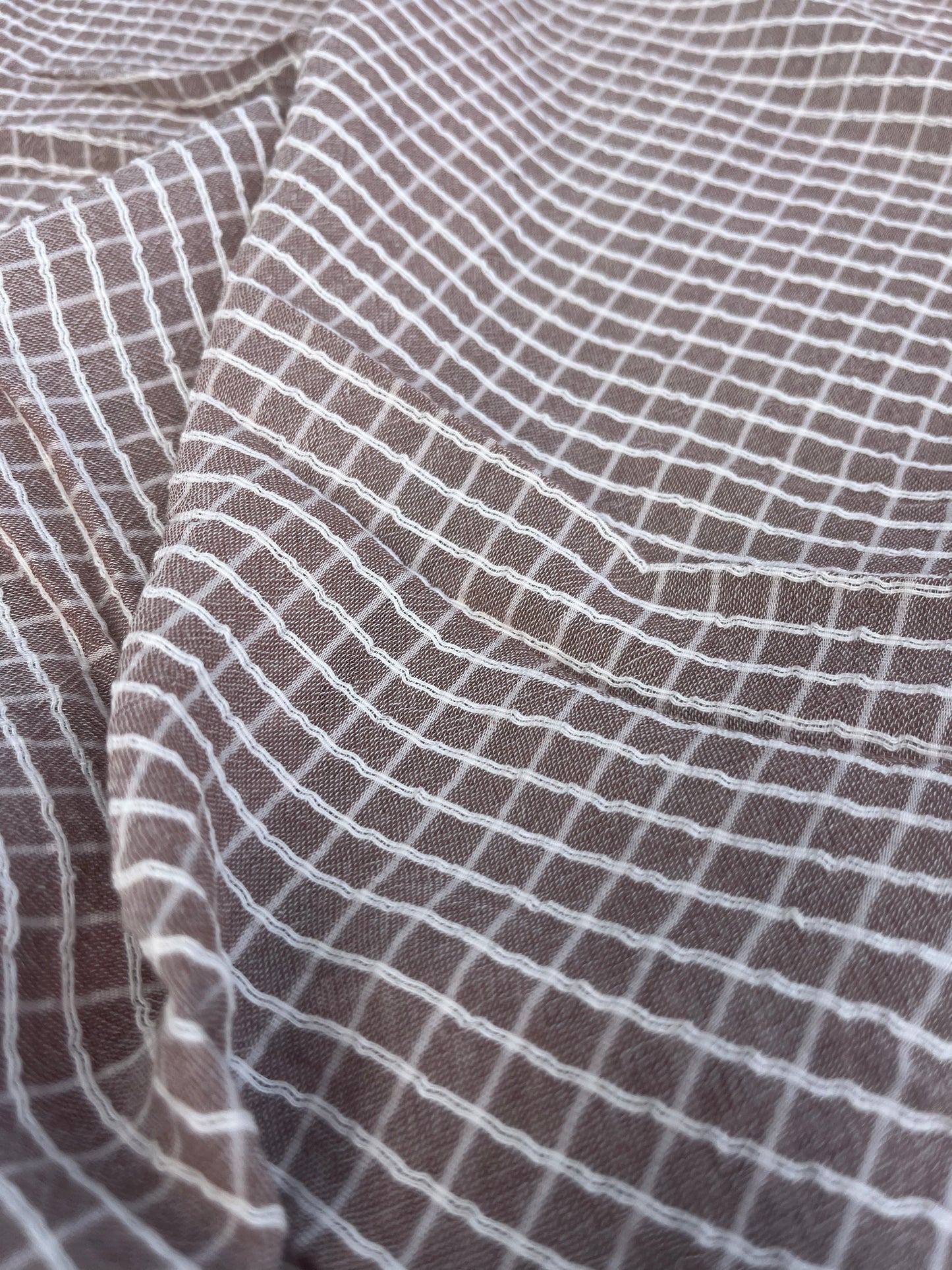 RW 093 cotton gaze check taupe