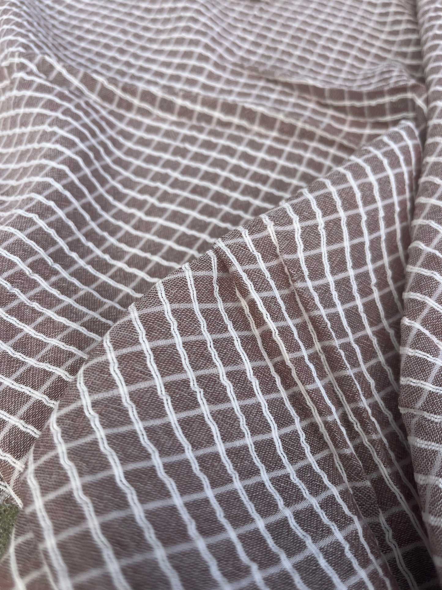 RW 093 cotton gaze check taupe