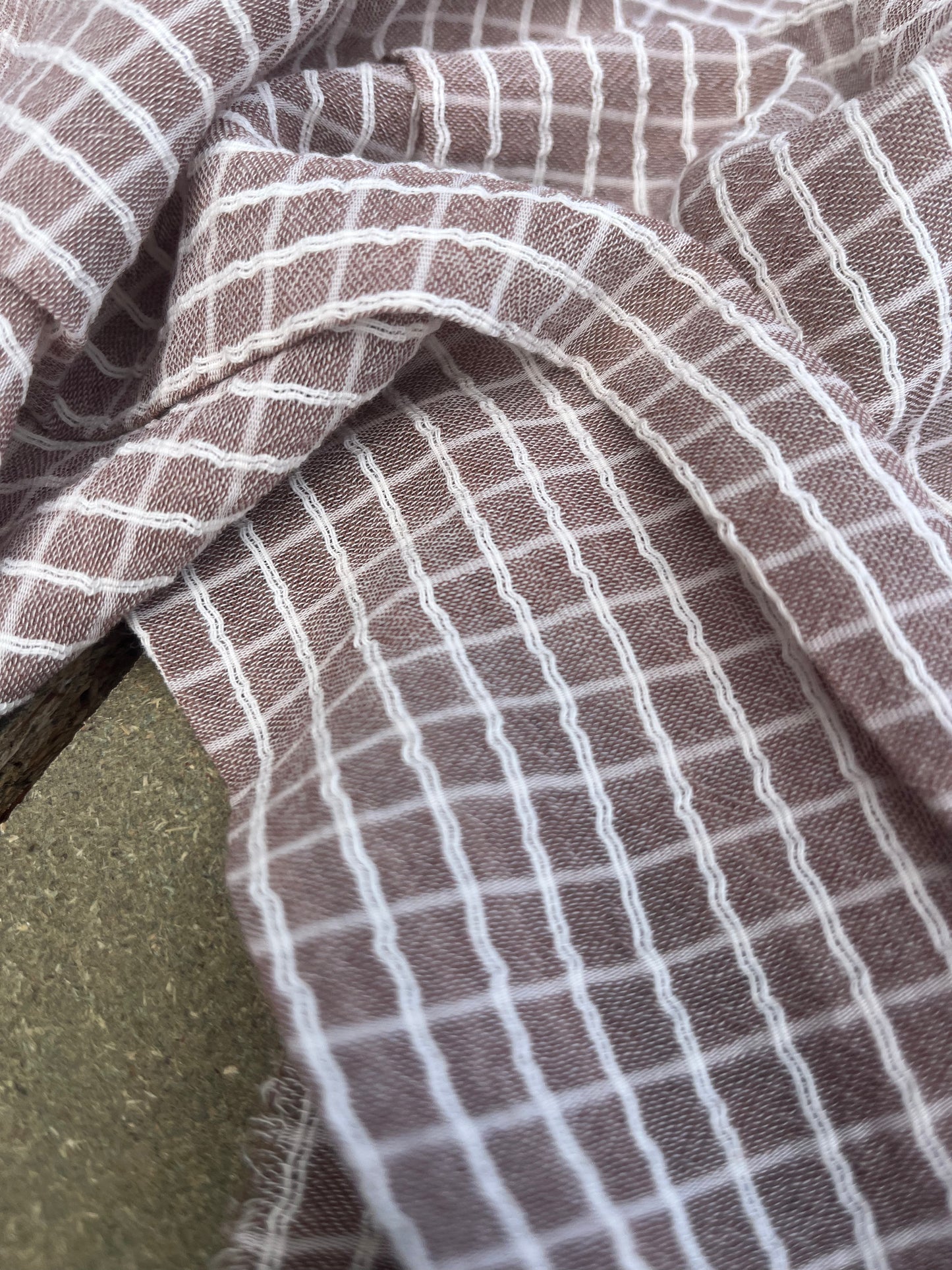 RW 093 cotton gaze check taupe