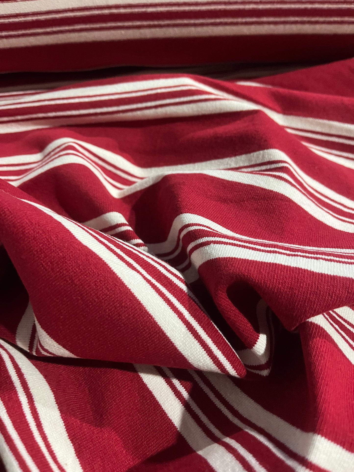 CLAUDY 001 cotton jersey stripes red/white