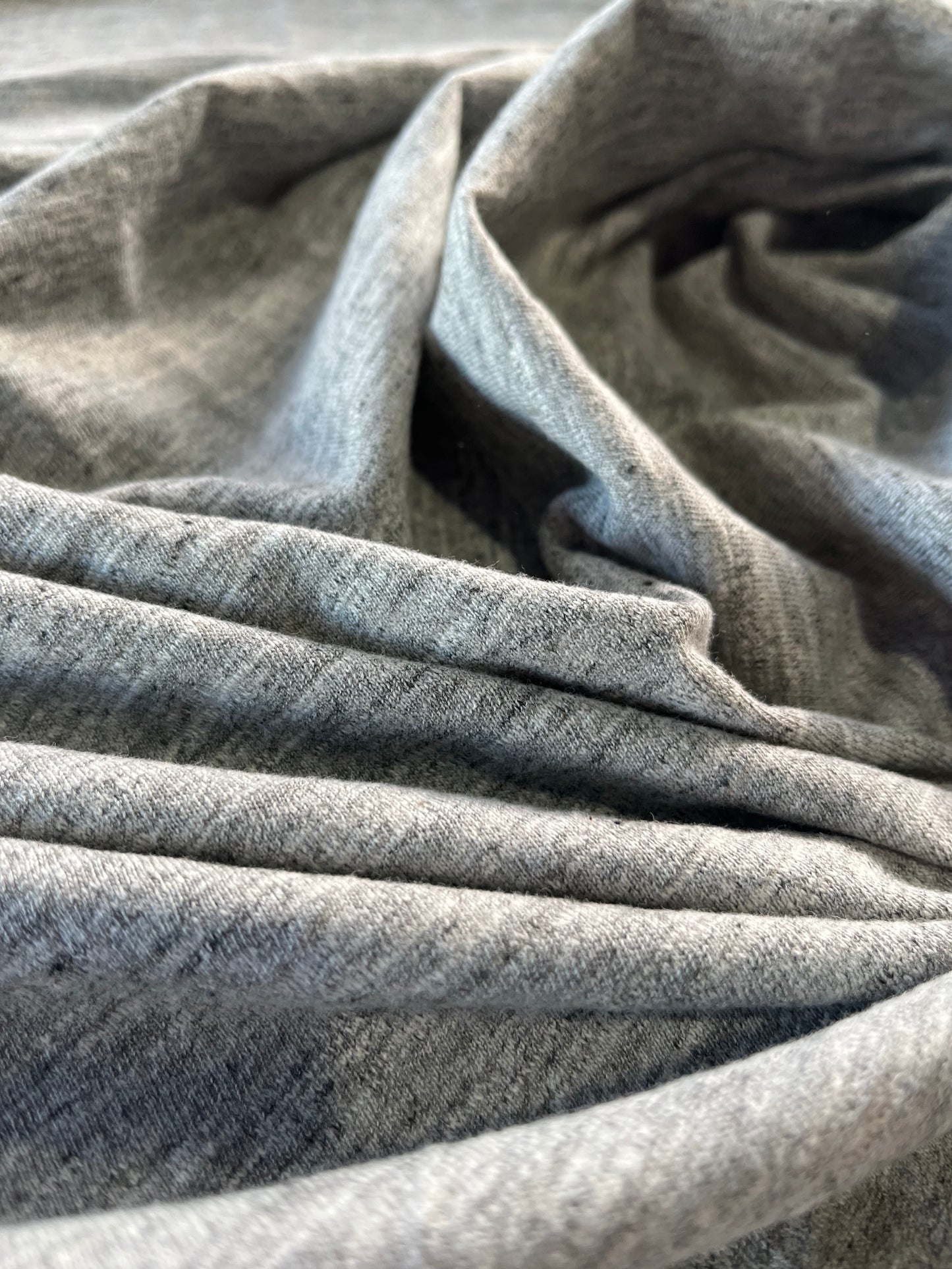 JERSEY SLUB grey mouliné extra wide!