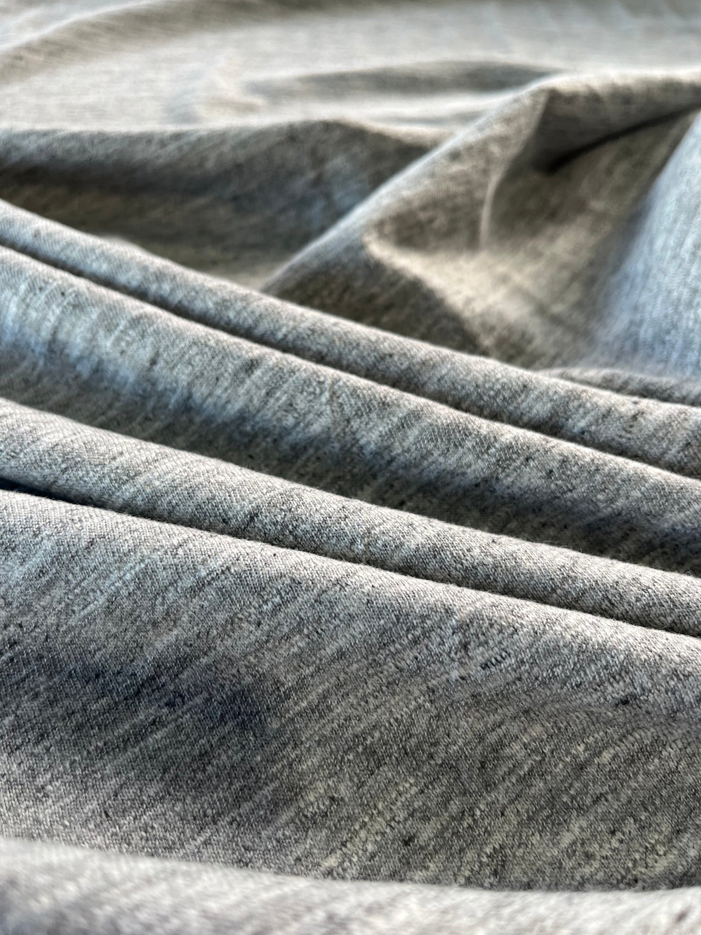 JERSEY SLUB grey mouliné extra wide!
