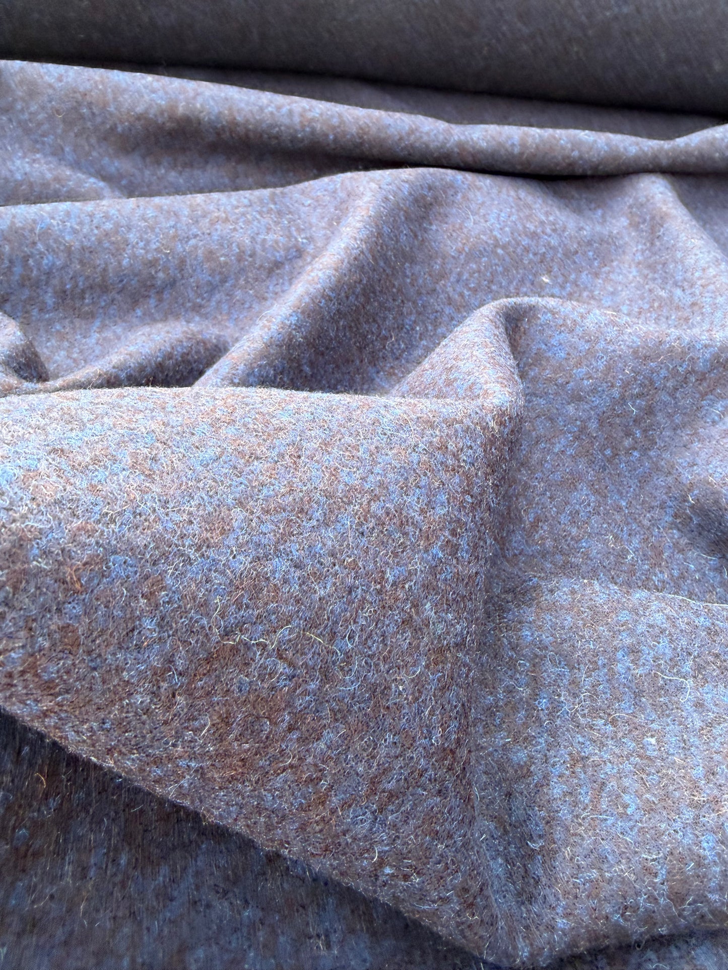 WOOL EDIT 013 blue/brown mélange boiled wool