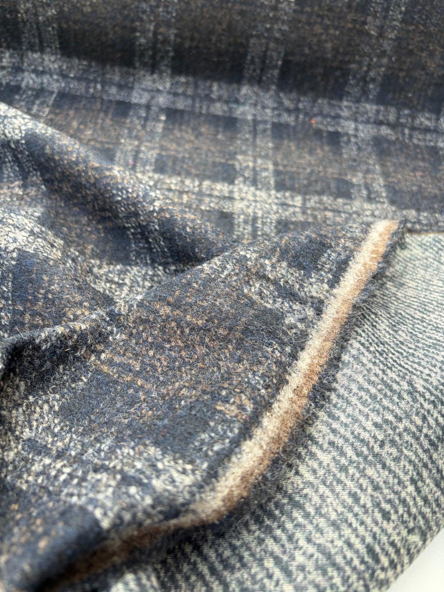 WOOL EDIT 015 double face checkered boiled wool