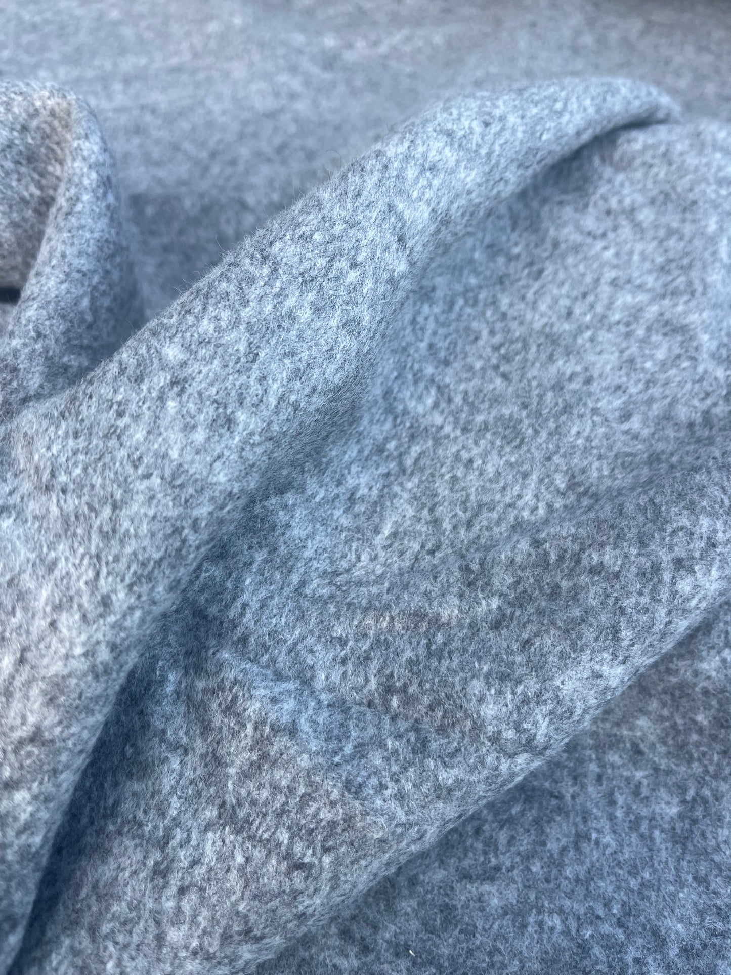 WINDSOR 002 heavy boiled wool grey mélange