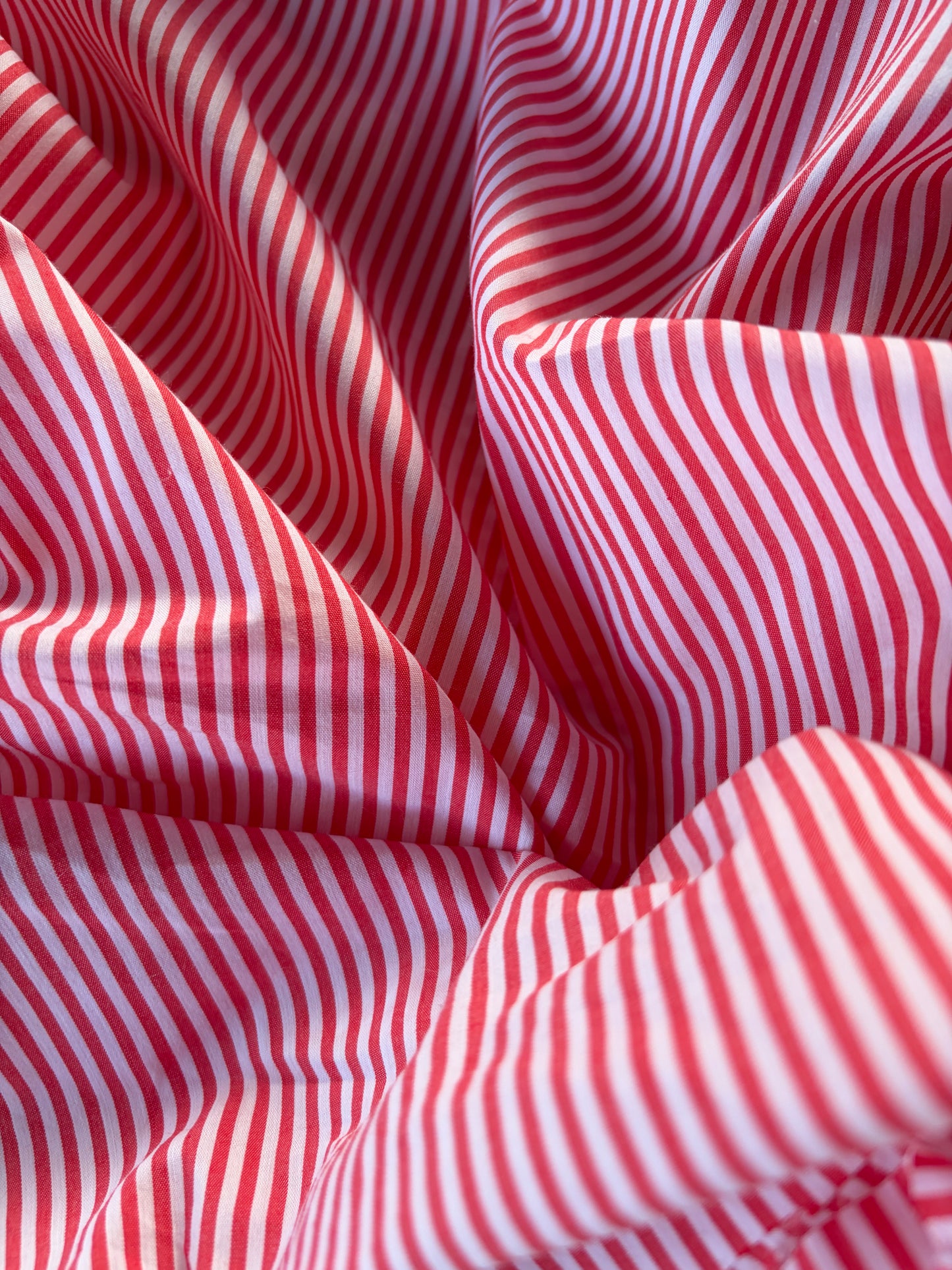 LC AL 021 colourwoven cotton stretch stripes red/white