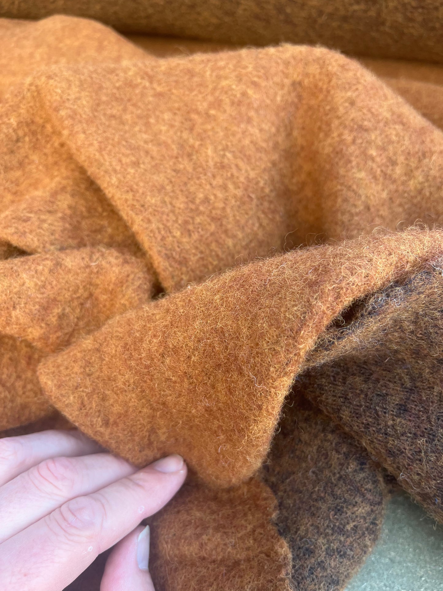 WINDSOR 007 heavy boiled wool cognac