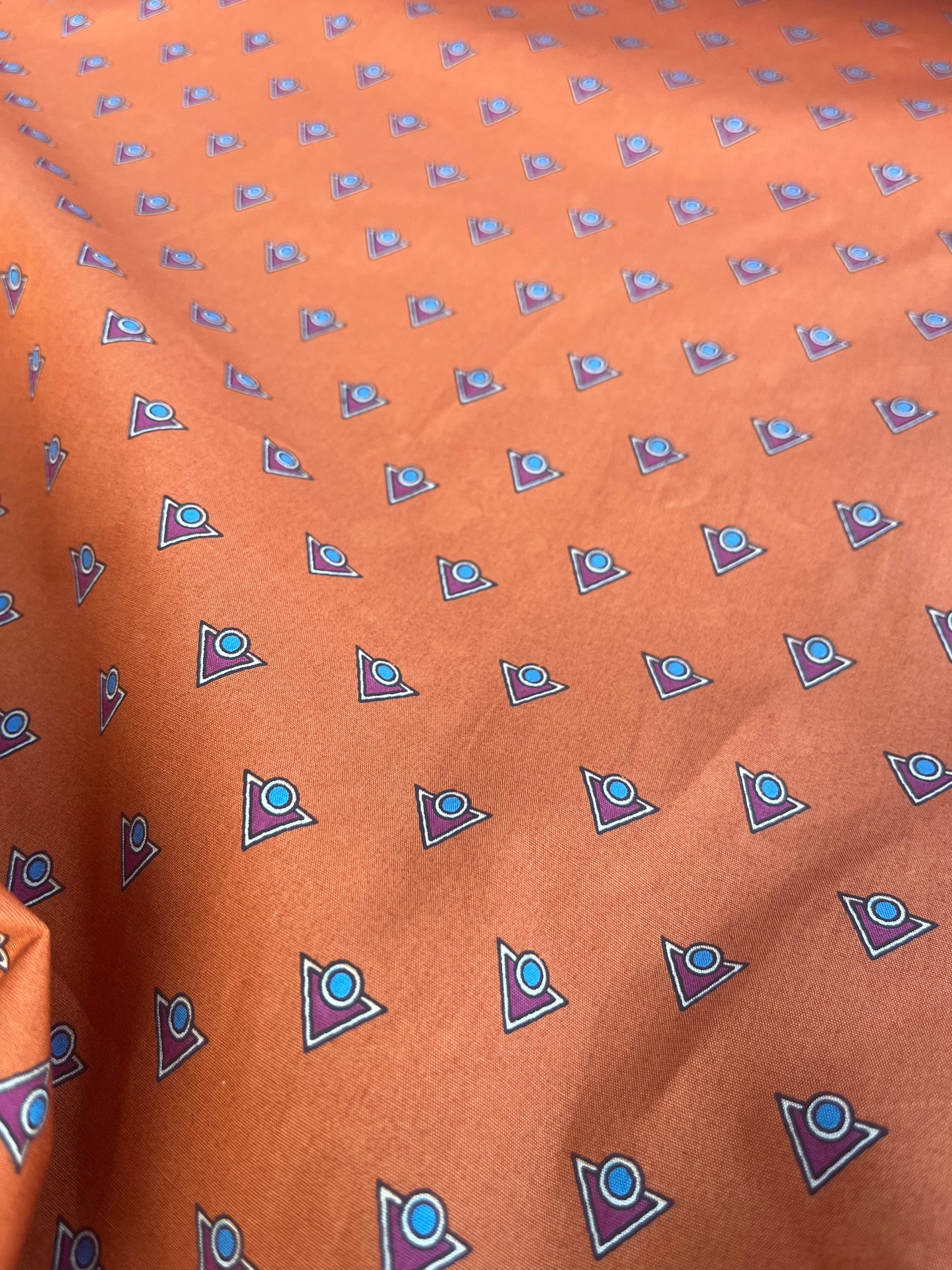 WINDSOR 008 poplin with cognac small print