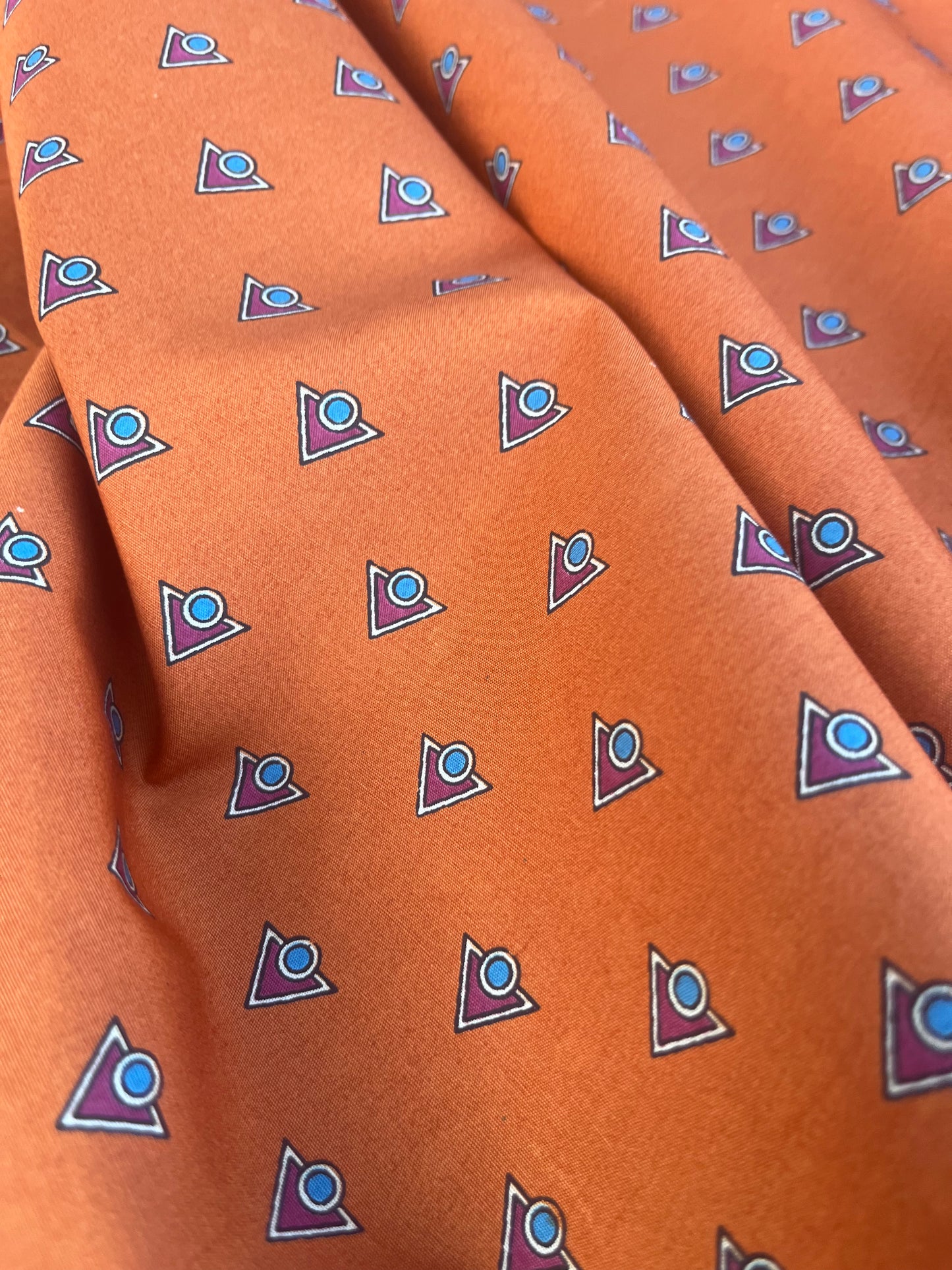 WINDSOR 008 poplin with cognac small print