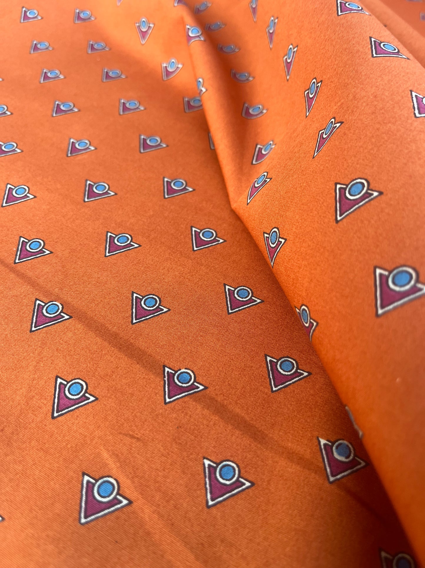 WINDSOR 008 poplin with cognac small print