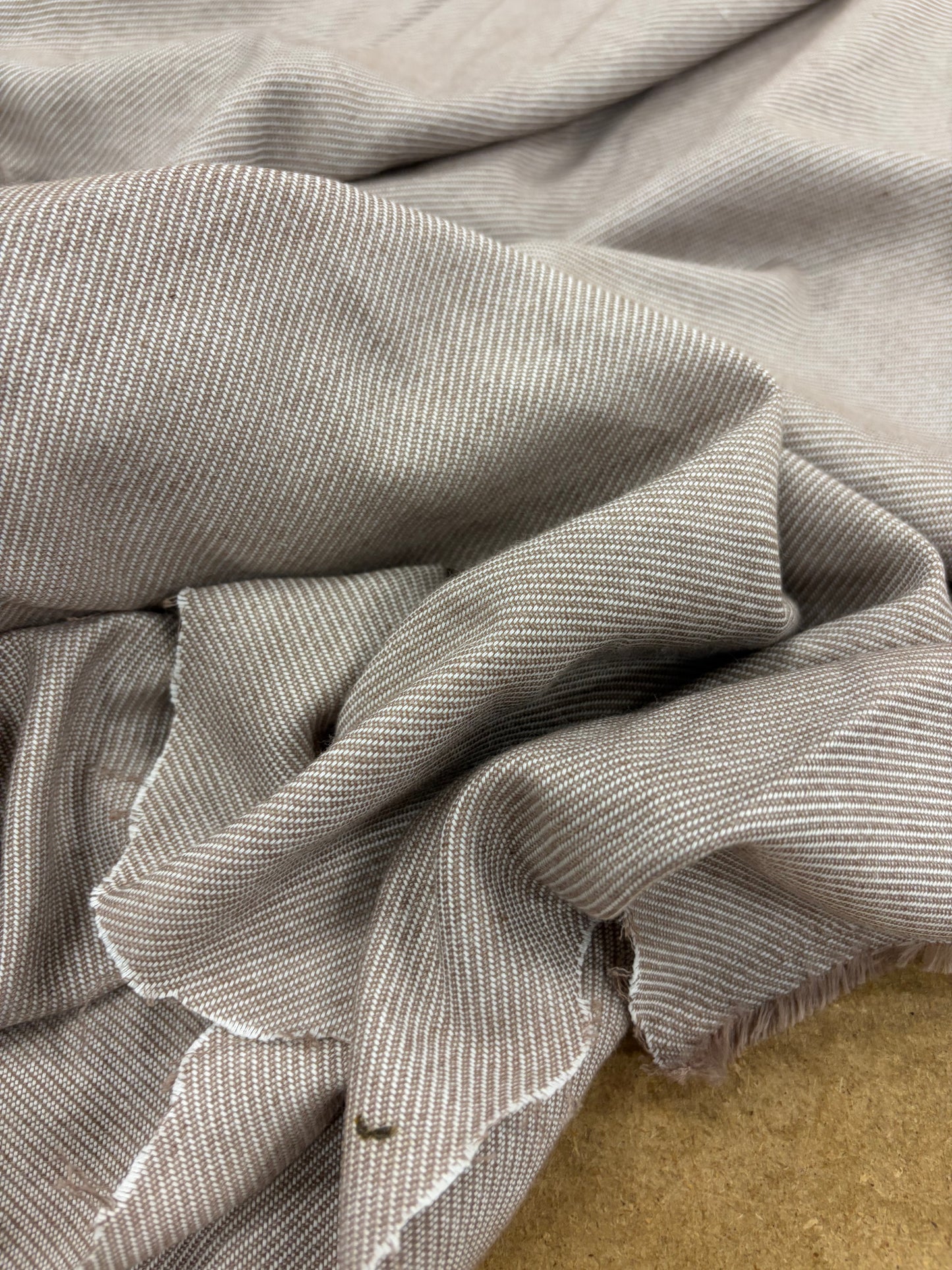 EMILE 028 sand cotton colourwoven shirting twill