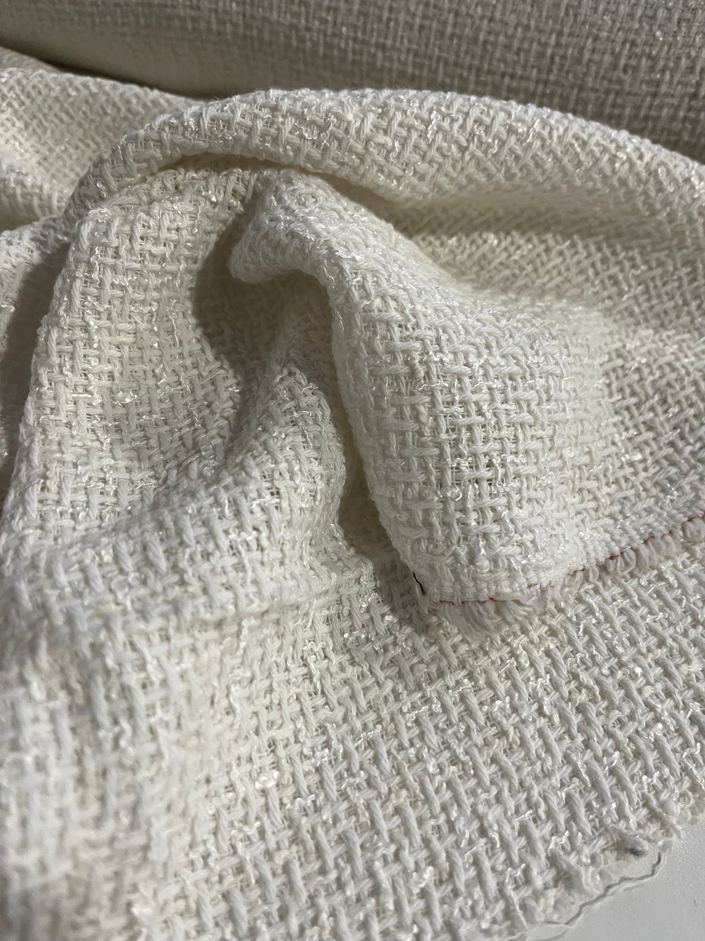 ALESSIA 002 cotton tweed Chanel style white