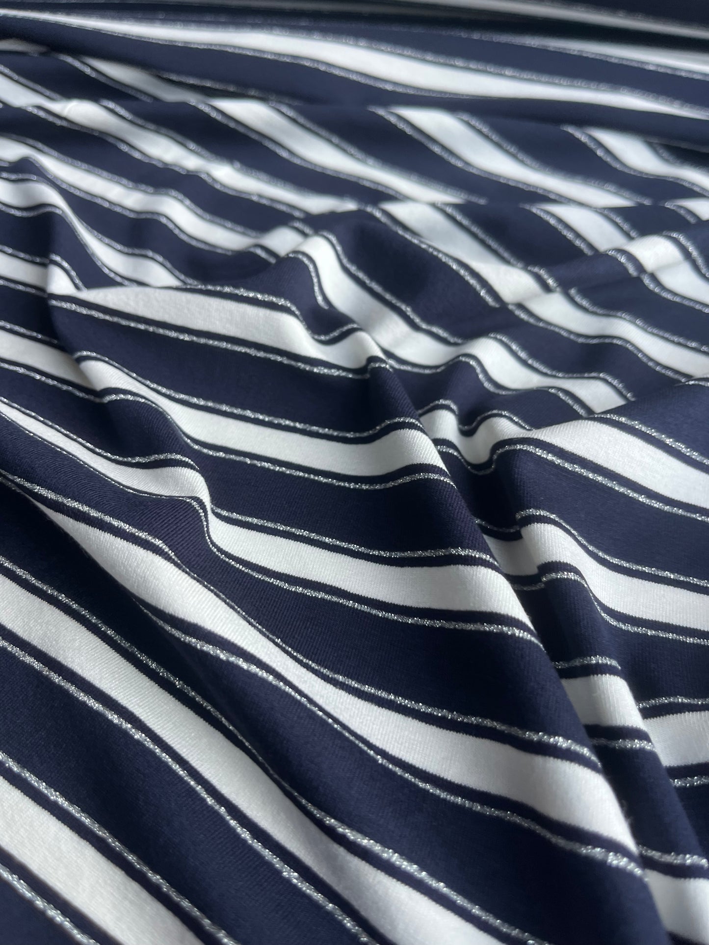 OLGA 018 viscose jersey stripes with lurex