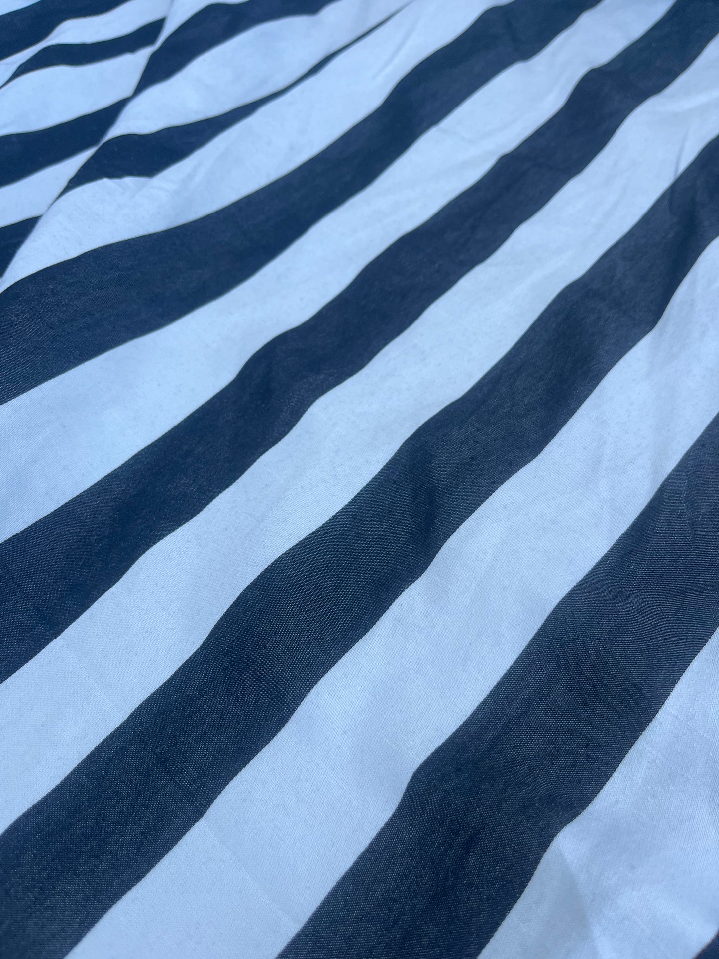 JUSTIN 002 viscose /linen black/white stripes