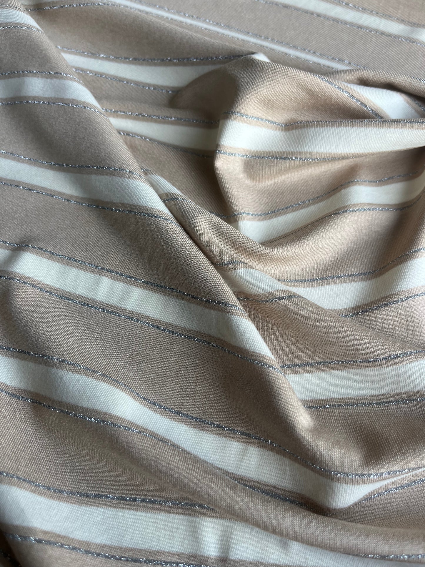 OLGA 020 viscose jersey stripes with lurex