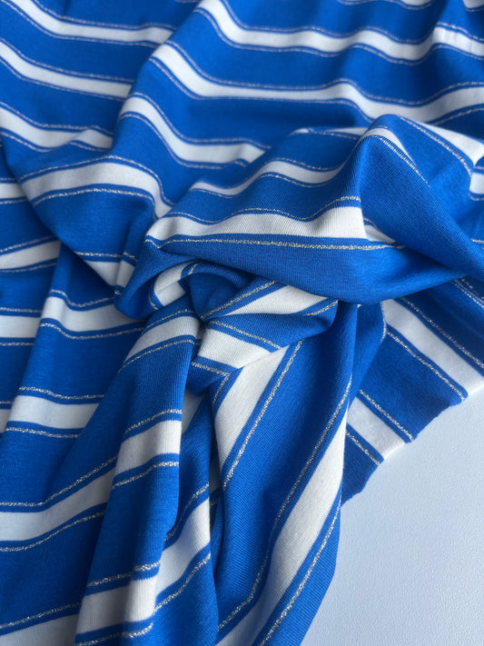 OLGA 021 viscose jersey stripes with lurex