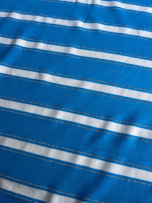 OLGA 022 viscose jersey stripes with lurex