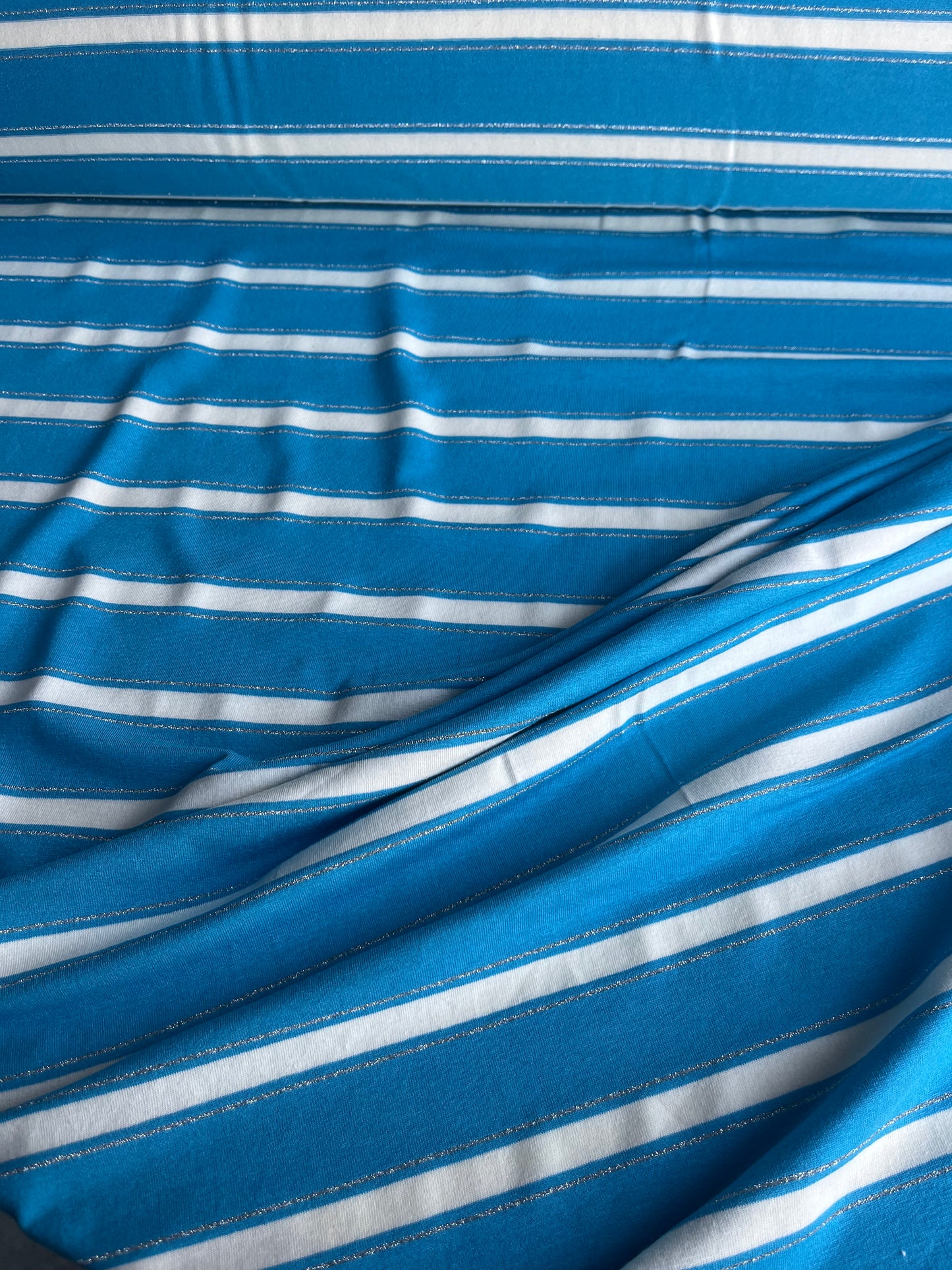 OLGA 022 viscose jersey stripes with lurex