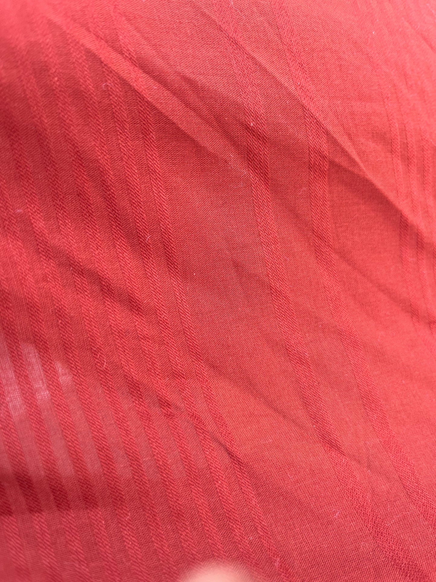 JUSTIN 006 cotton voile stripes brique