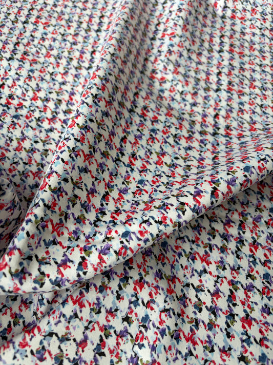 BOB 016 cotton satin stretch funky pied de poule