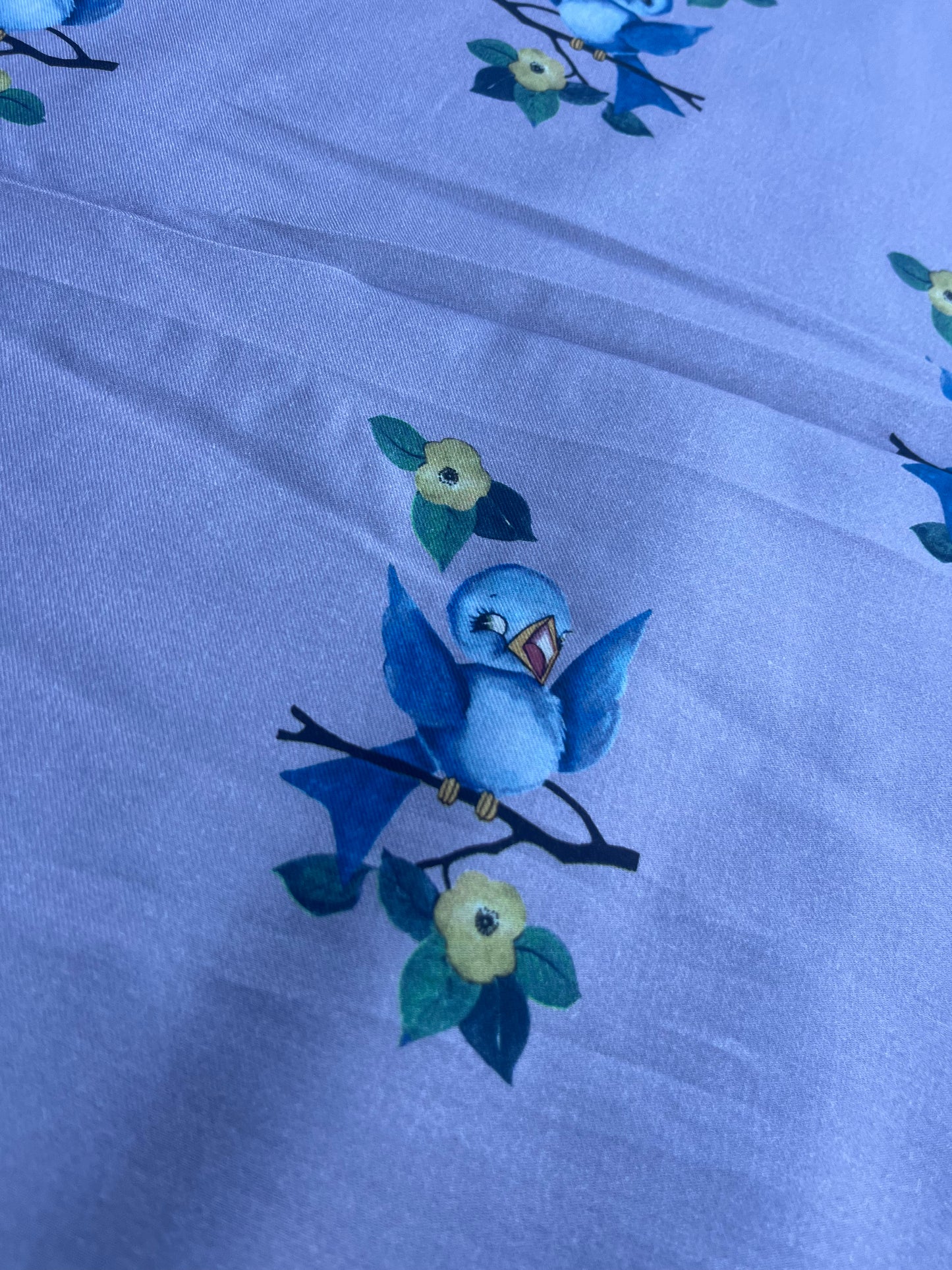 JUSTIN 009 light cotton twill with birds