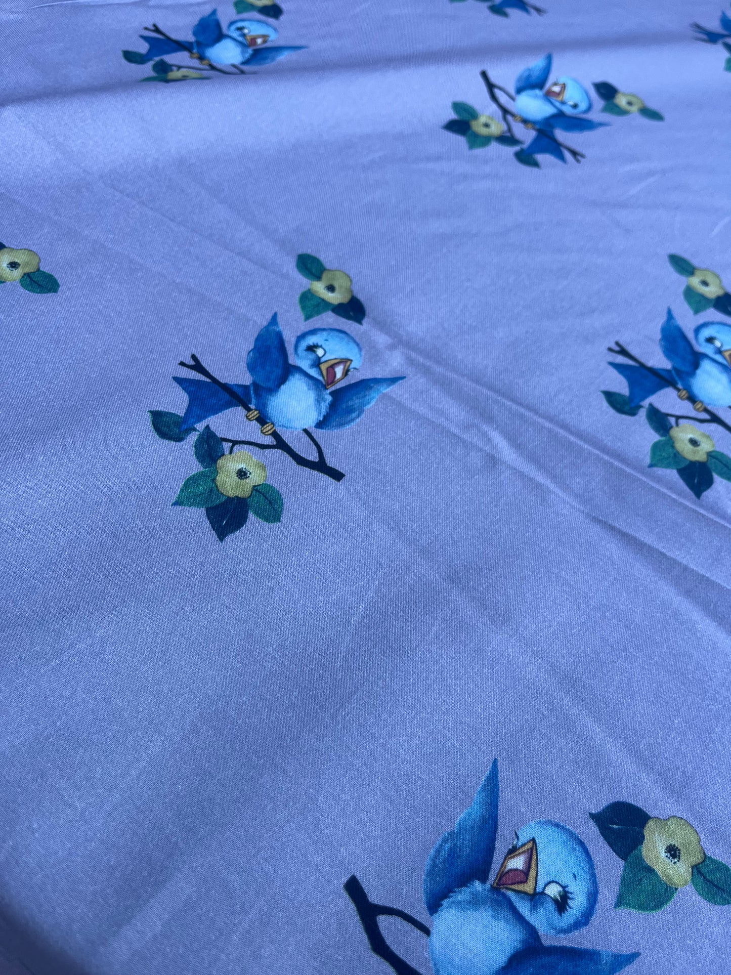 JUSTIN 009 light cotton twill with birds